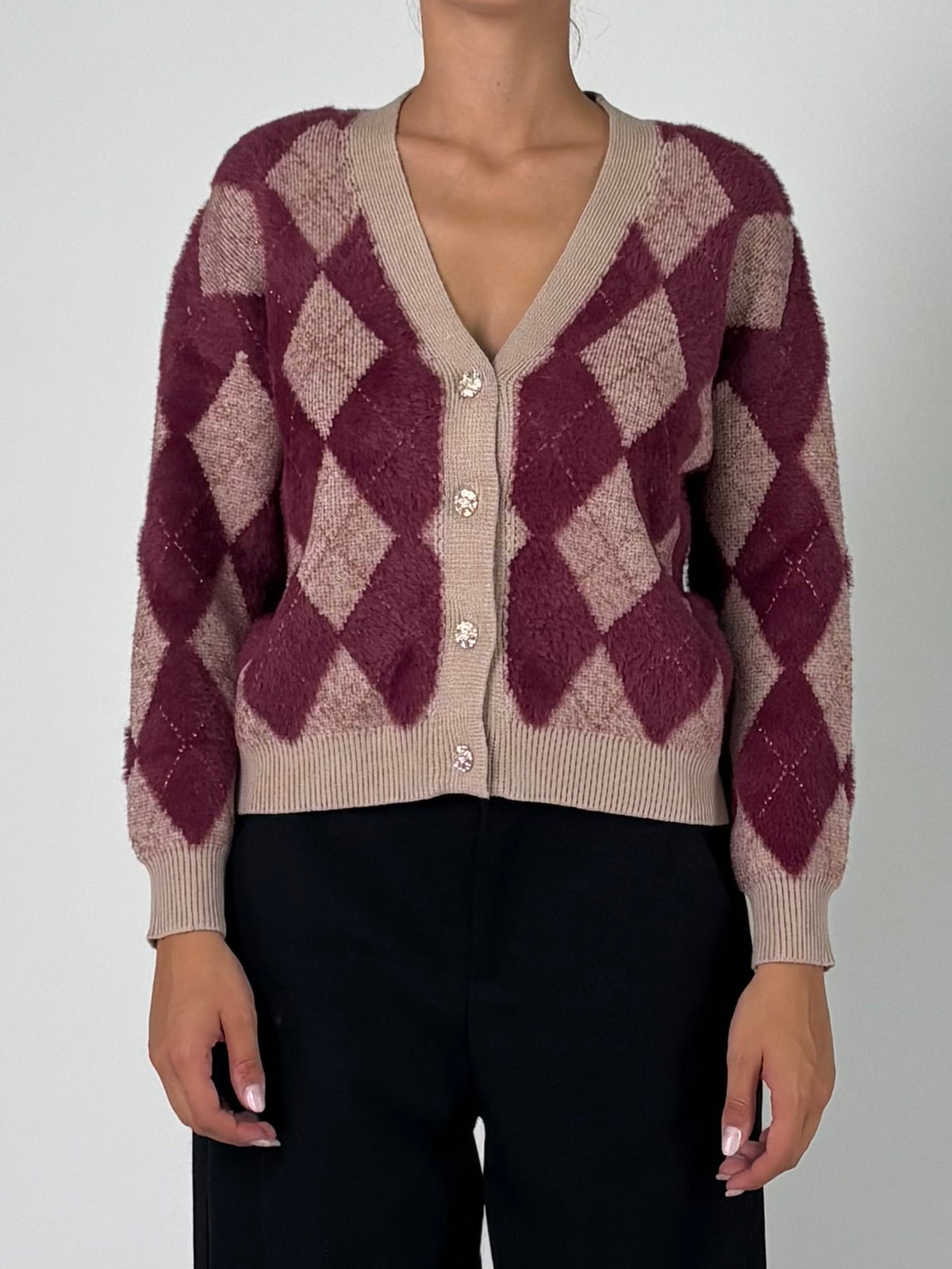 Cardigan a rombi