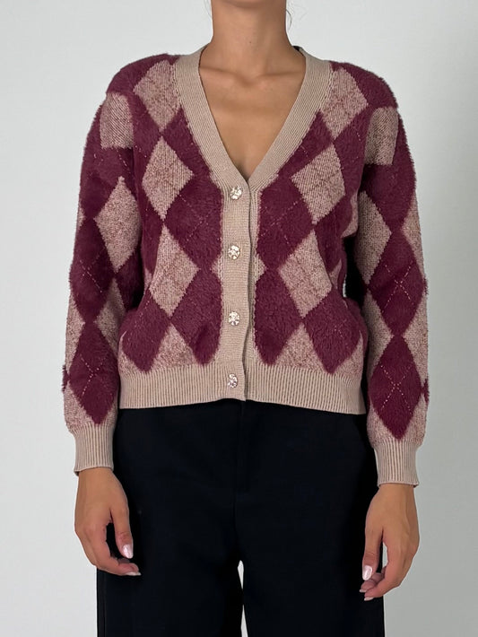 Cardigan a rombi
