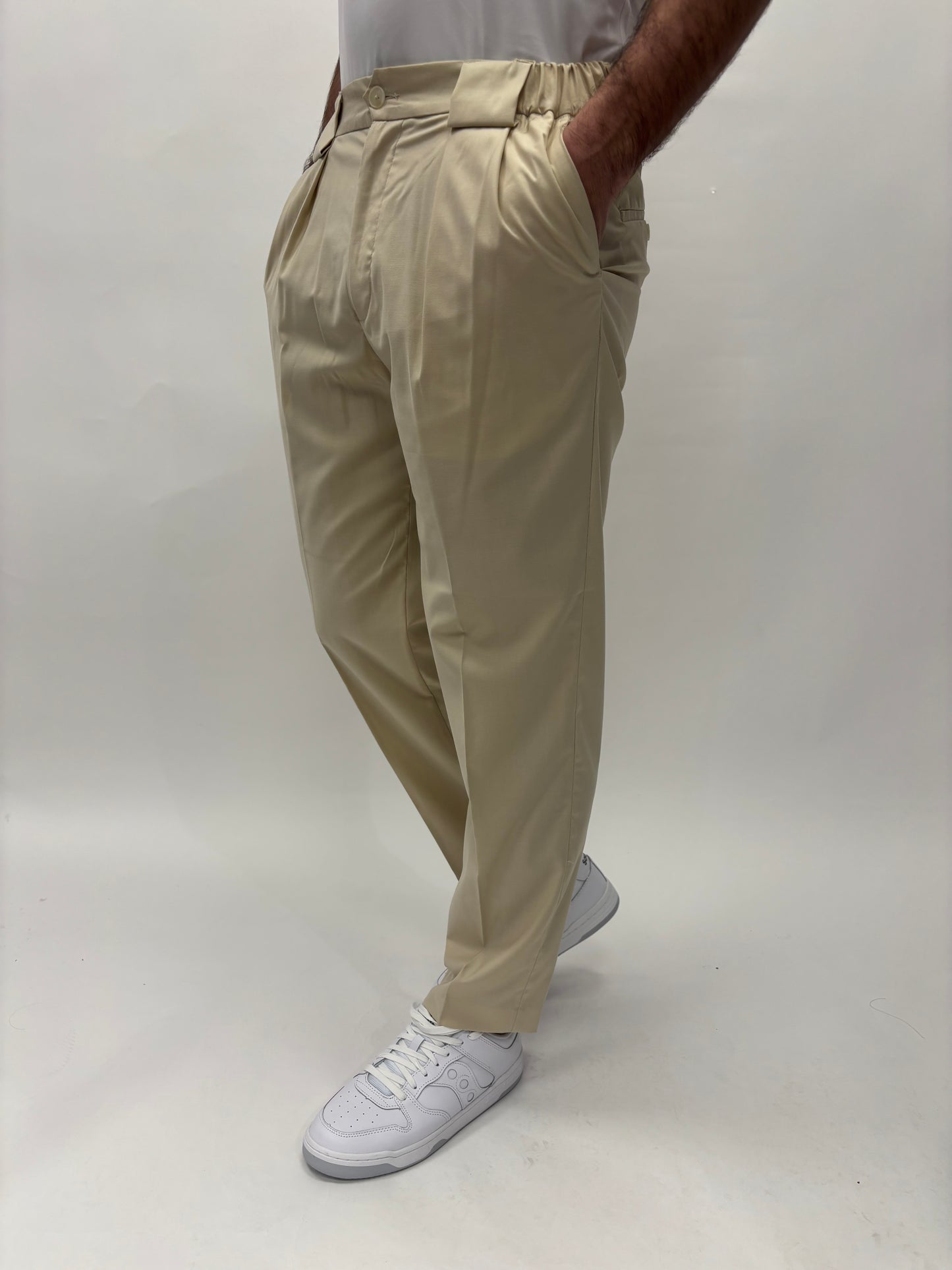 Seinse pantalone pences fondo largo cotone leggero BEIGE