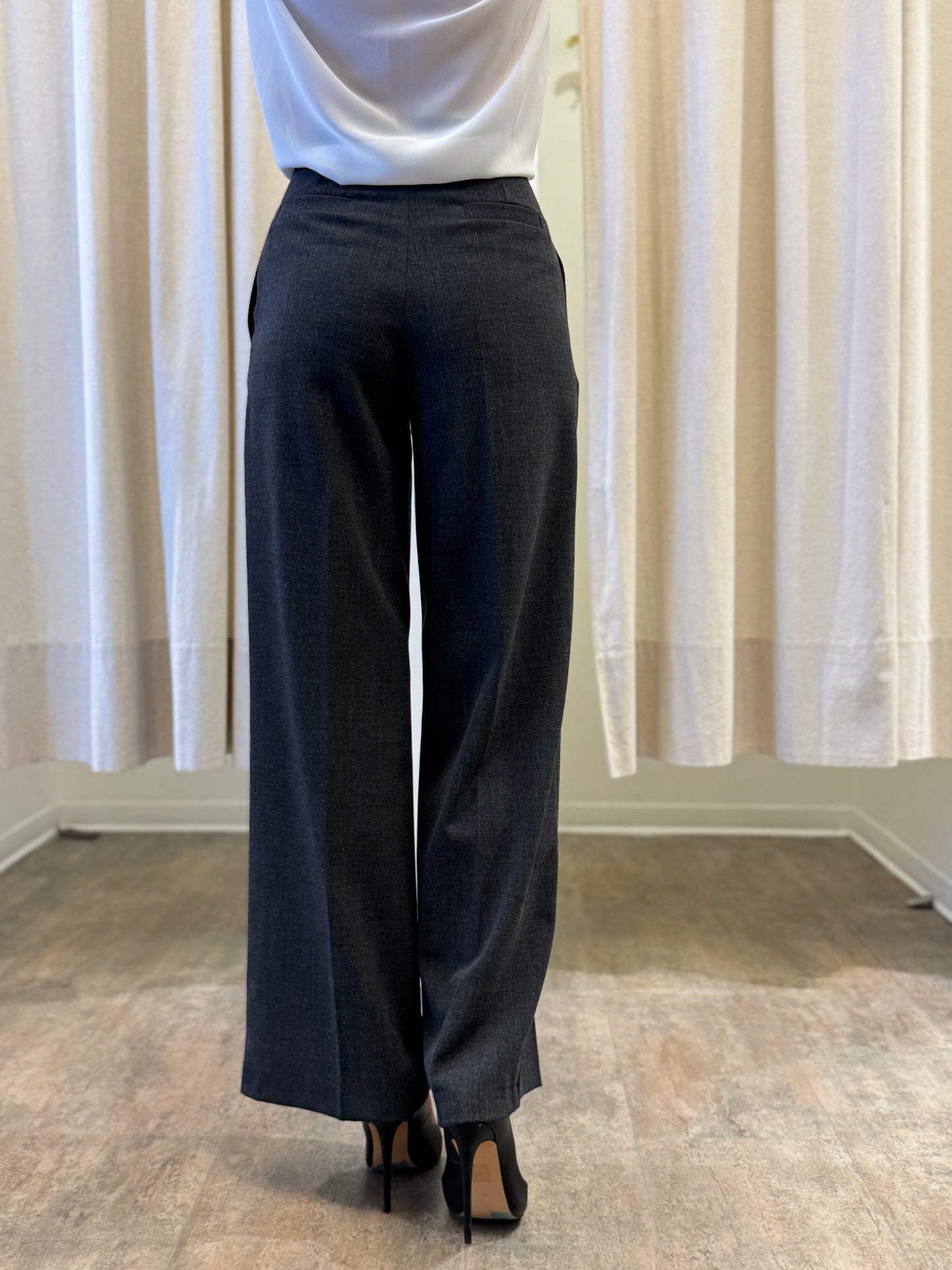 Haveone Pantalone palazzo melange GRIGIO