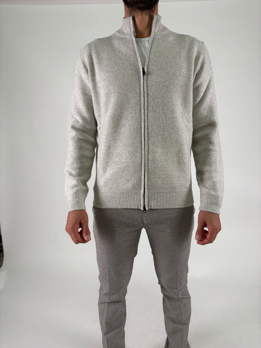 Sporting Mare Cardigan ml con zip GRIGIO