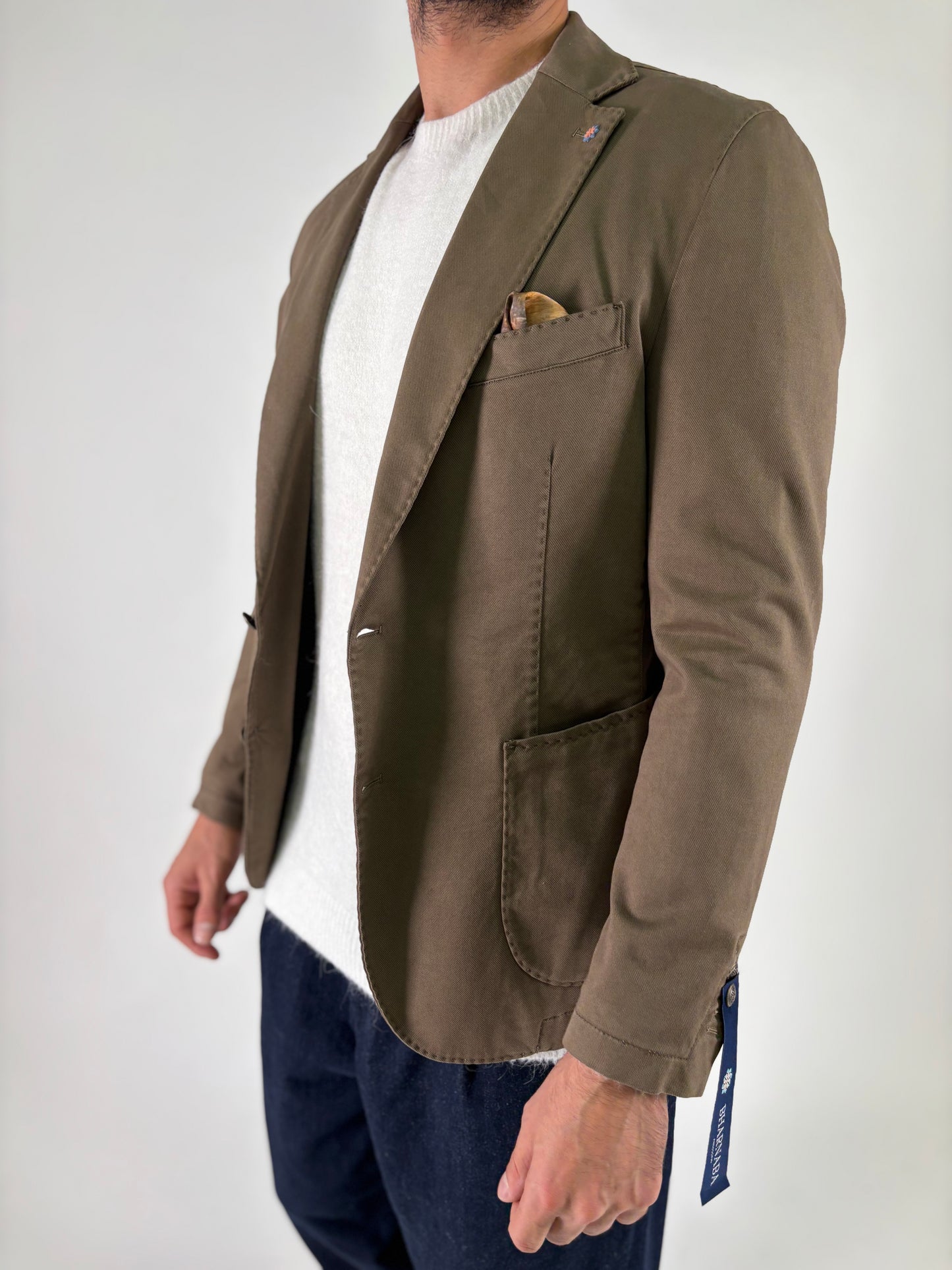 Bharnaba giacca fustagno lavato FANGO