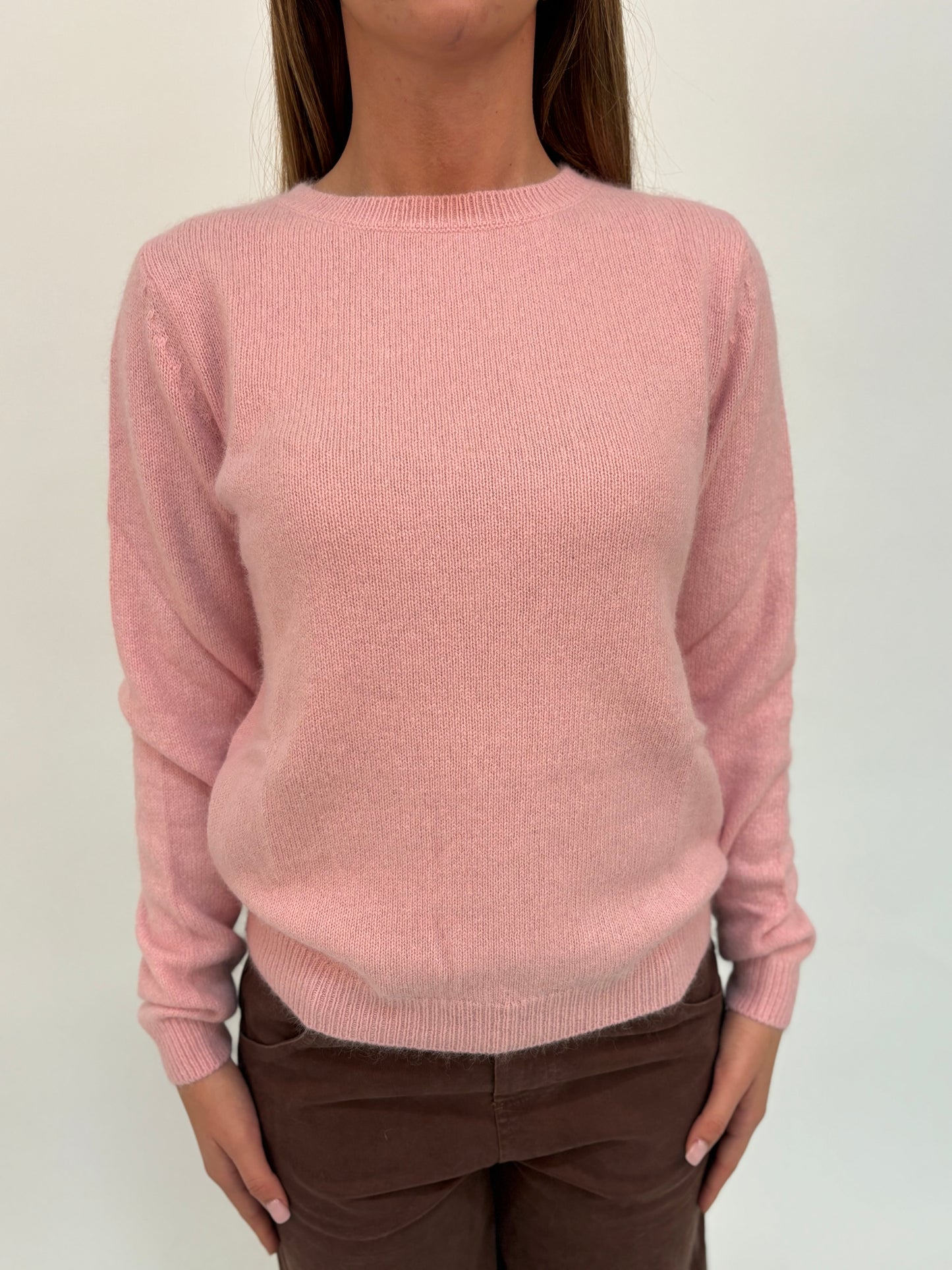Kocca Maglia girocollo in angora ROSA