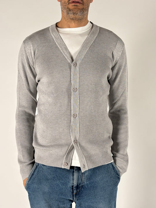 Seinse Cardigan ml V  in viscosa GRIGIO