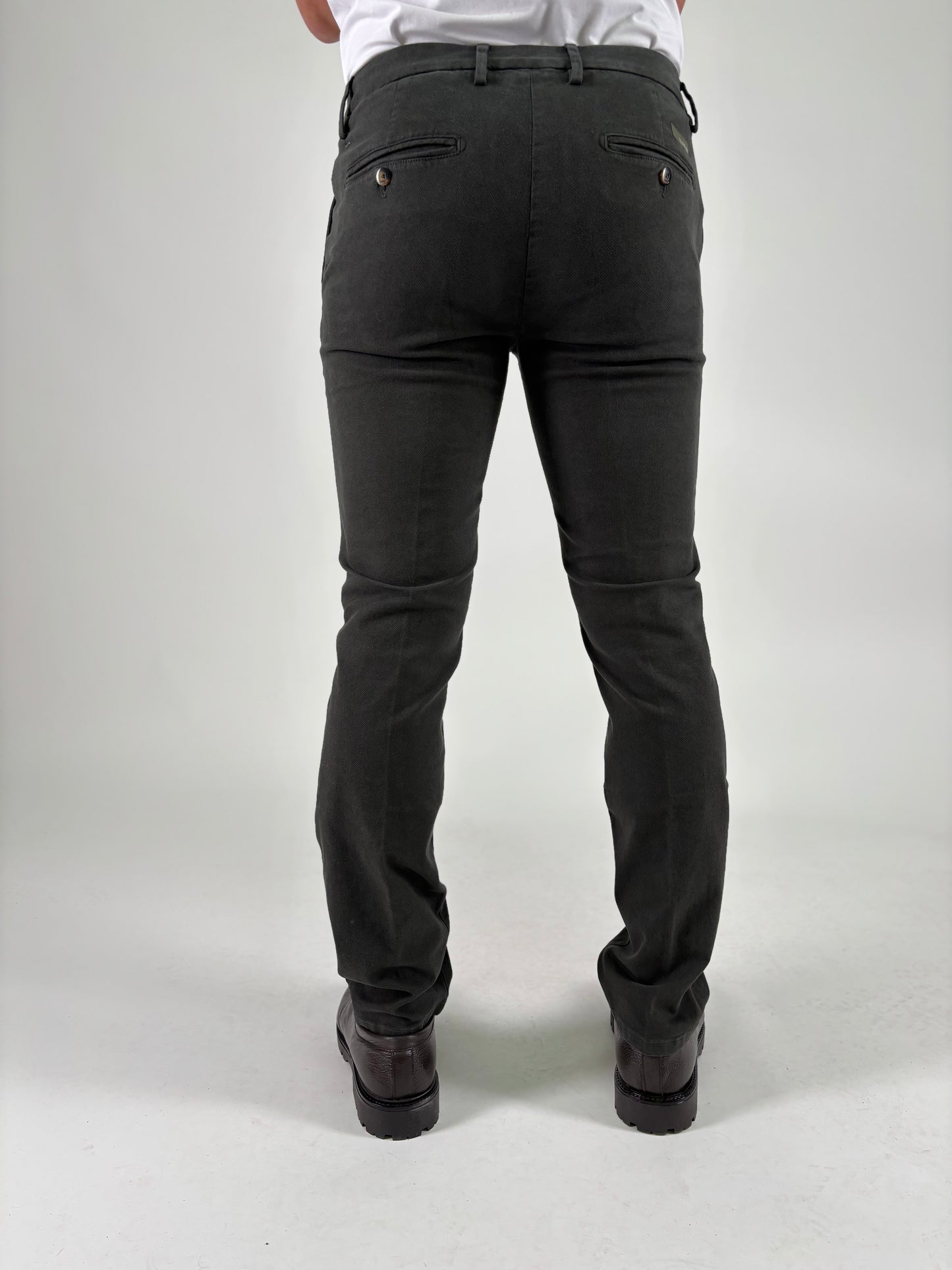 Teleria Zed Pantalone spinato slim VERDE