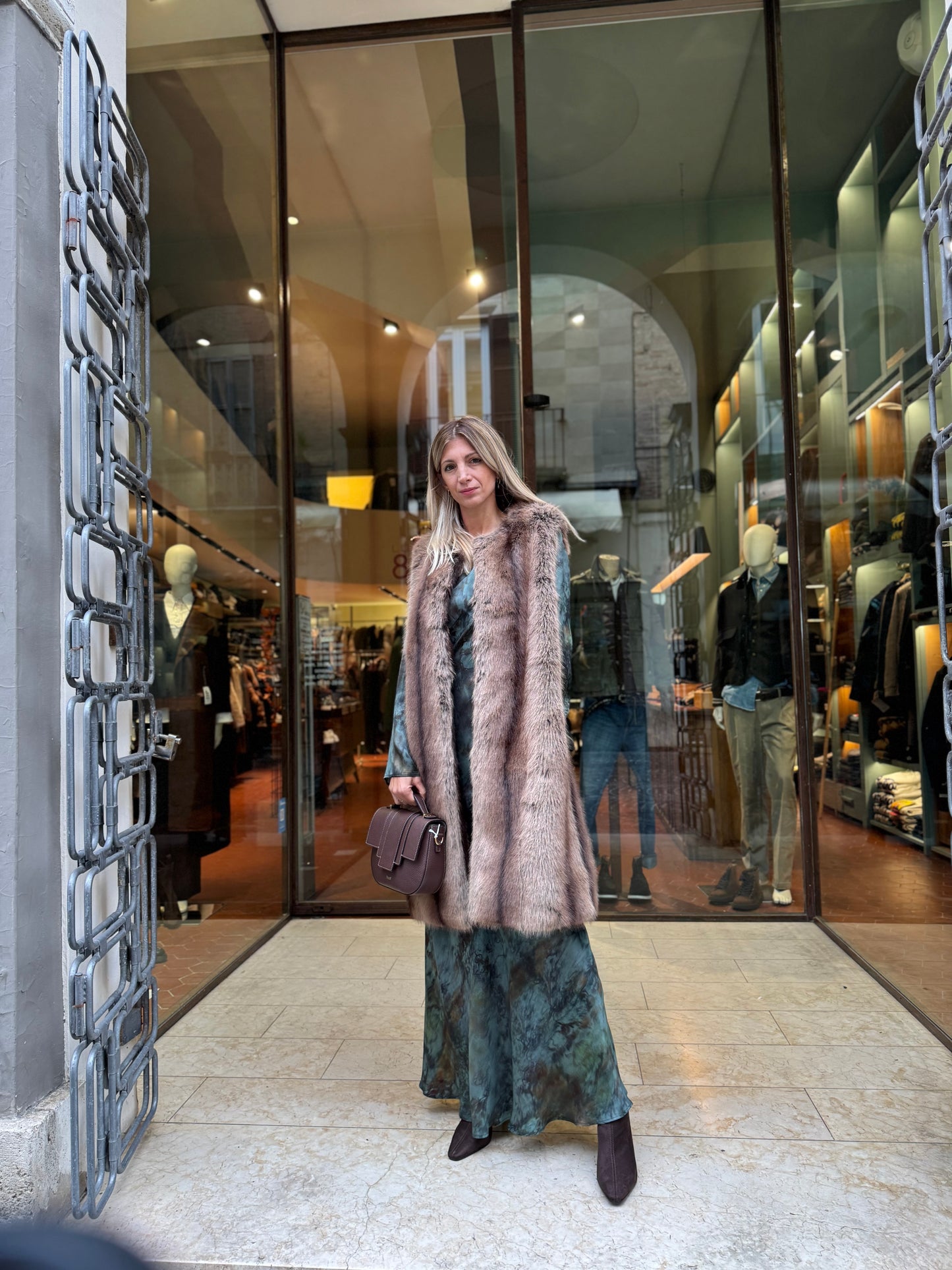 Mercì Abito lungo ml in viscosa VERDE