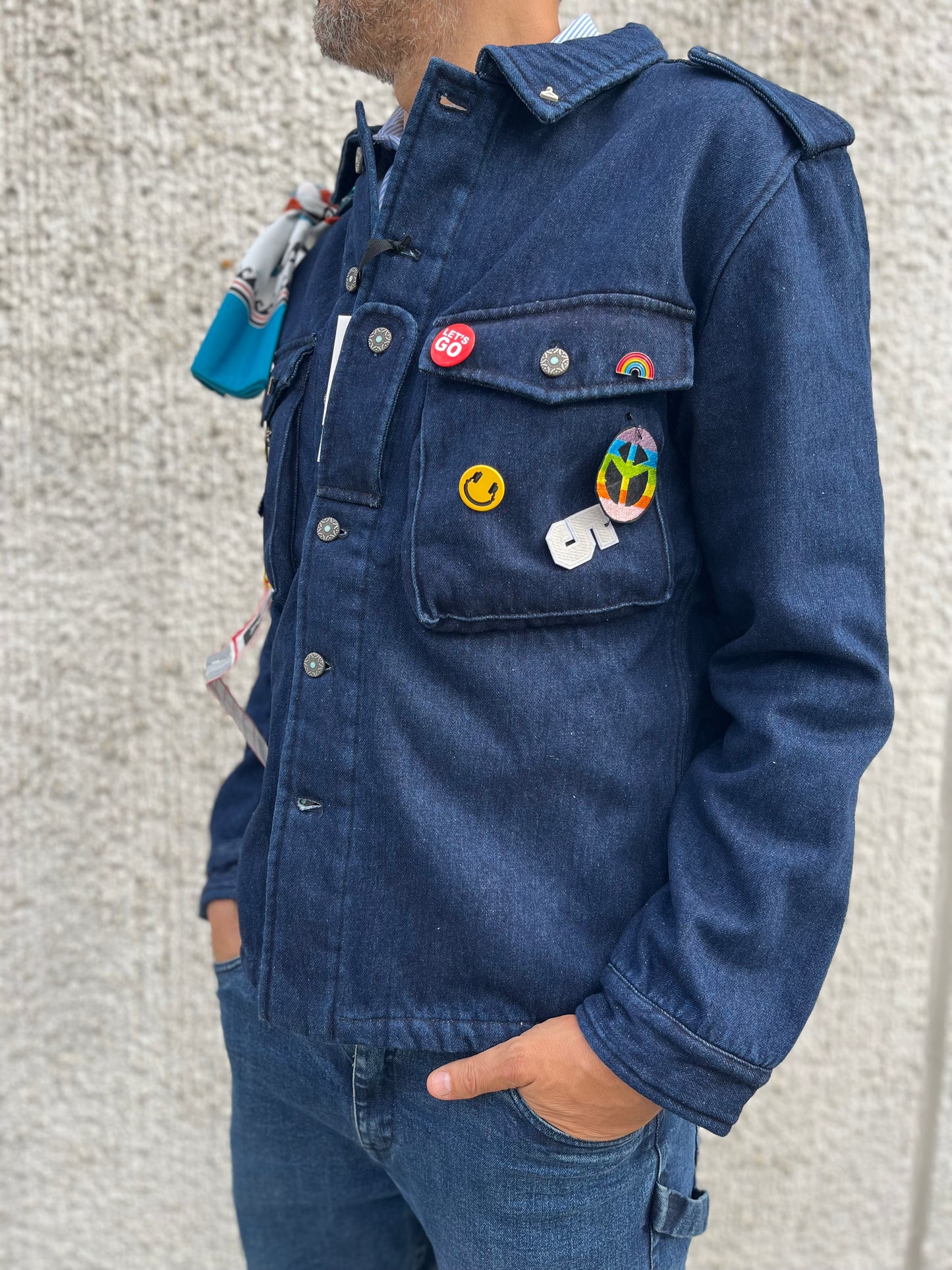 Berna Overshirt lavaggio scuro DENIM