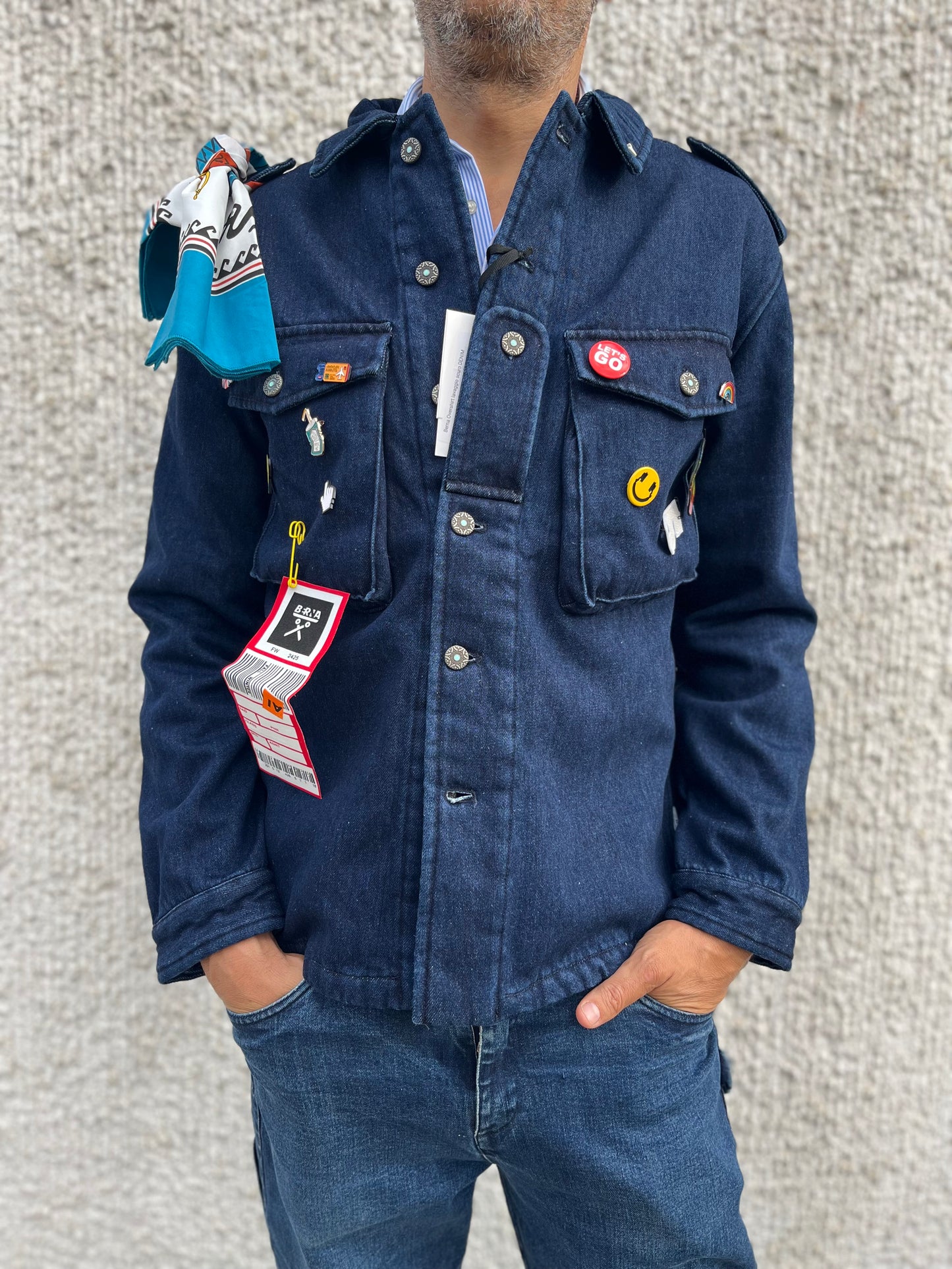 Berna Overshirt lavaggio scuro DENIM