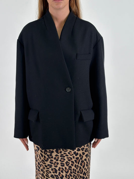 Dixie Giacca un bottone con elastico in vita NERO