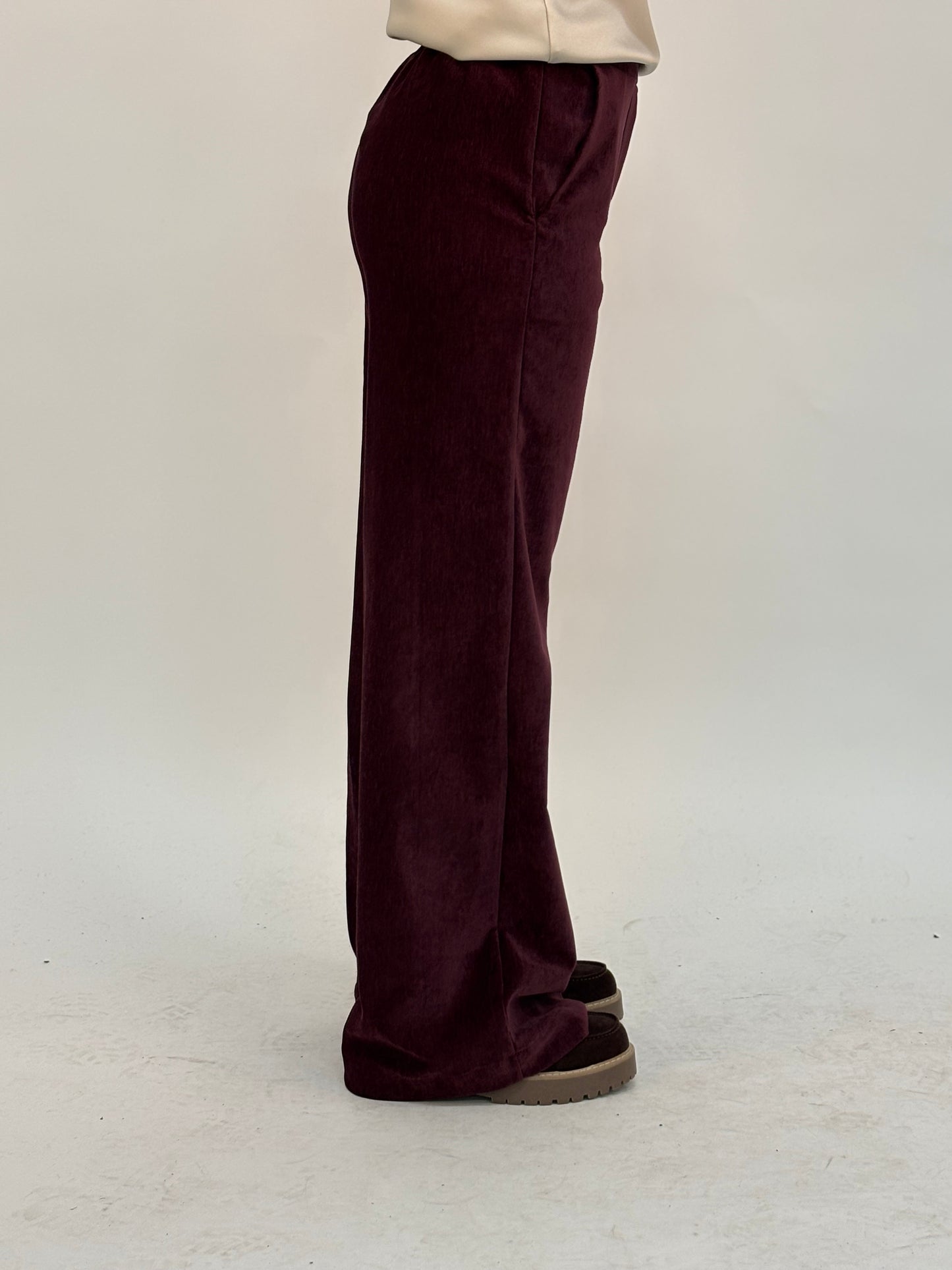 Susy Mix Pantalone palazzo in velluto VINACCIA