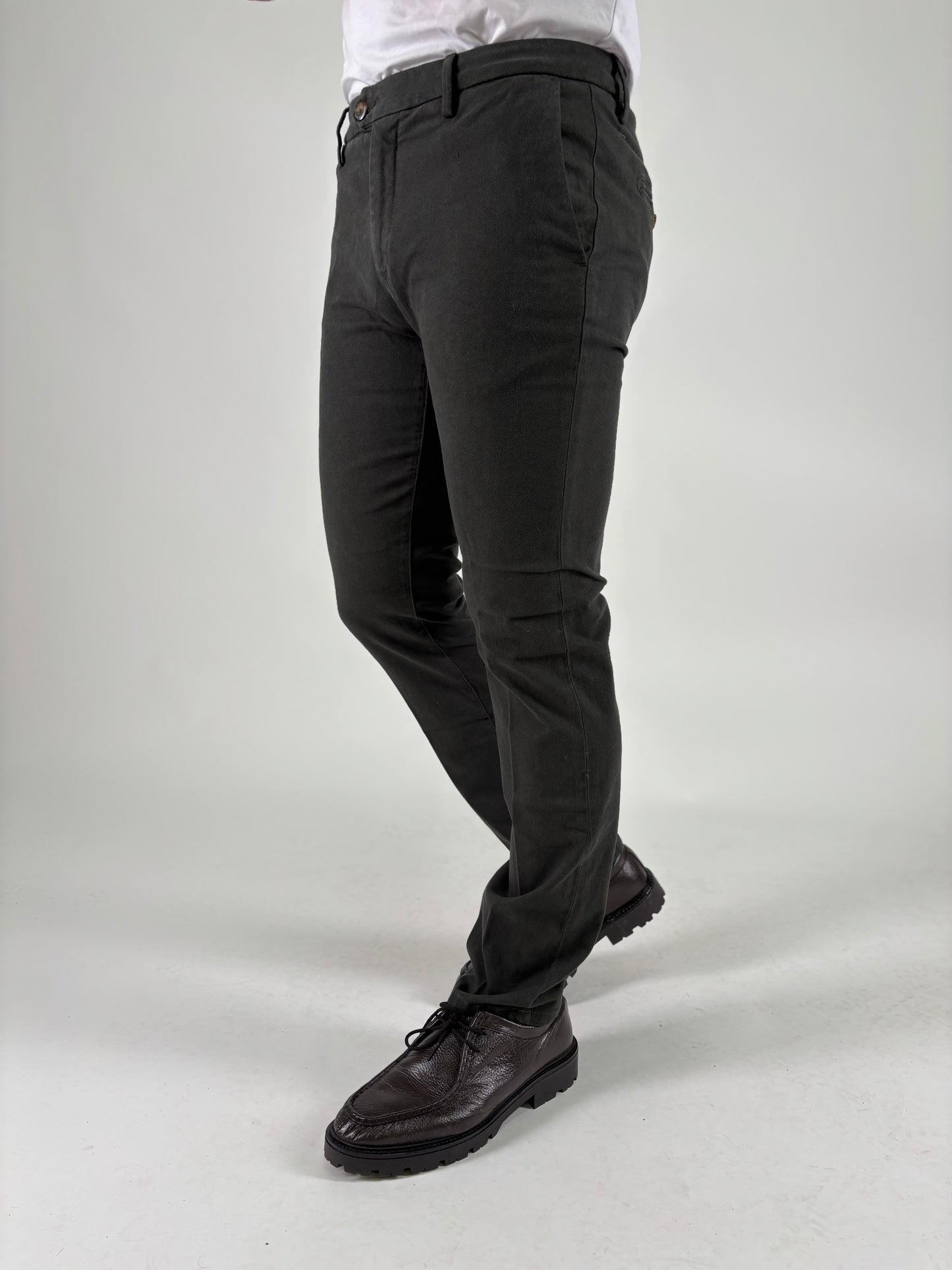 Teleria Zed Pantalone spinato slim VERDE
