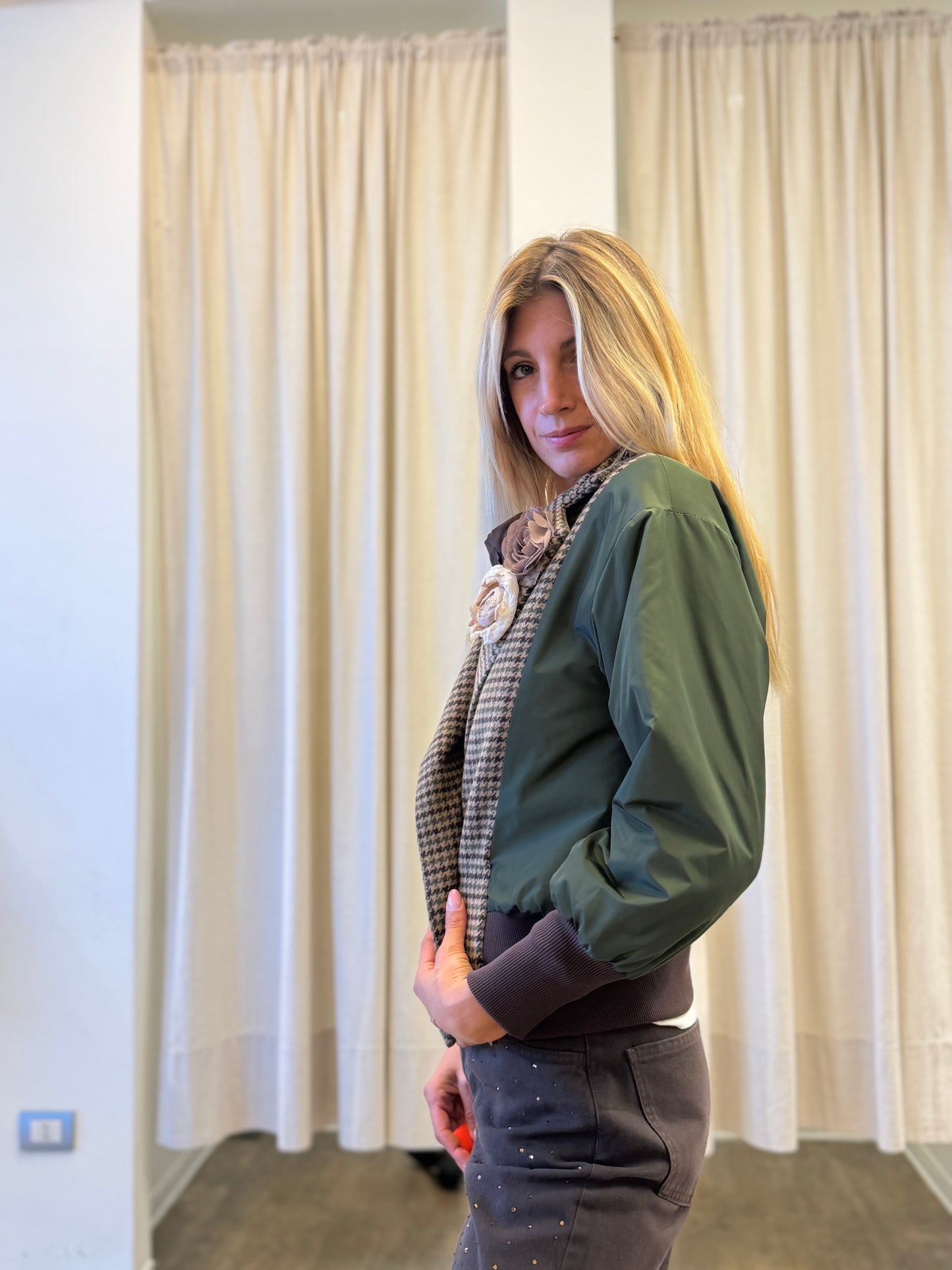 Susy Mix Giubbino bomber MILITARE