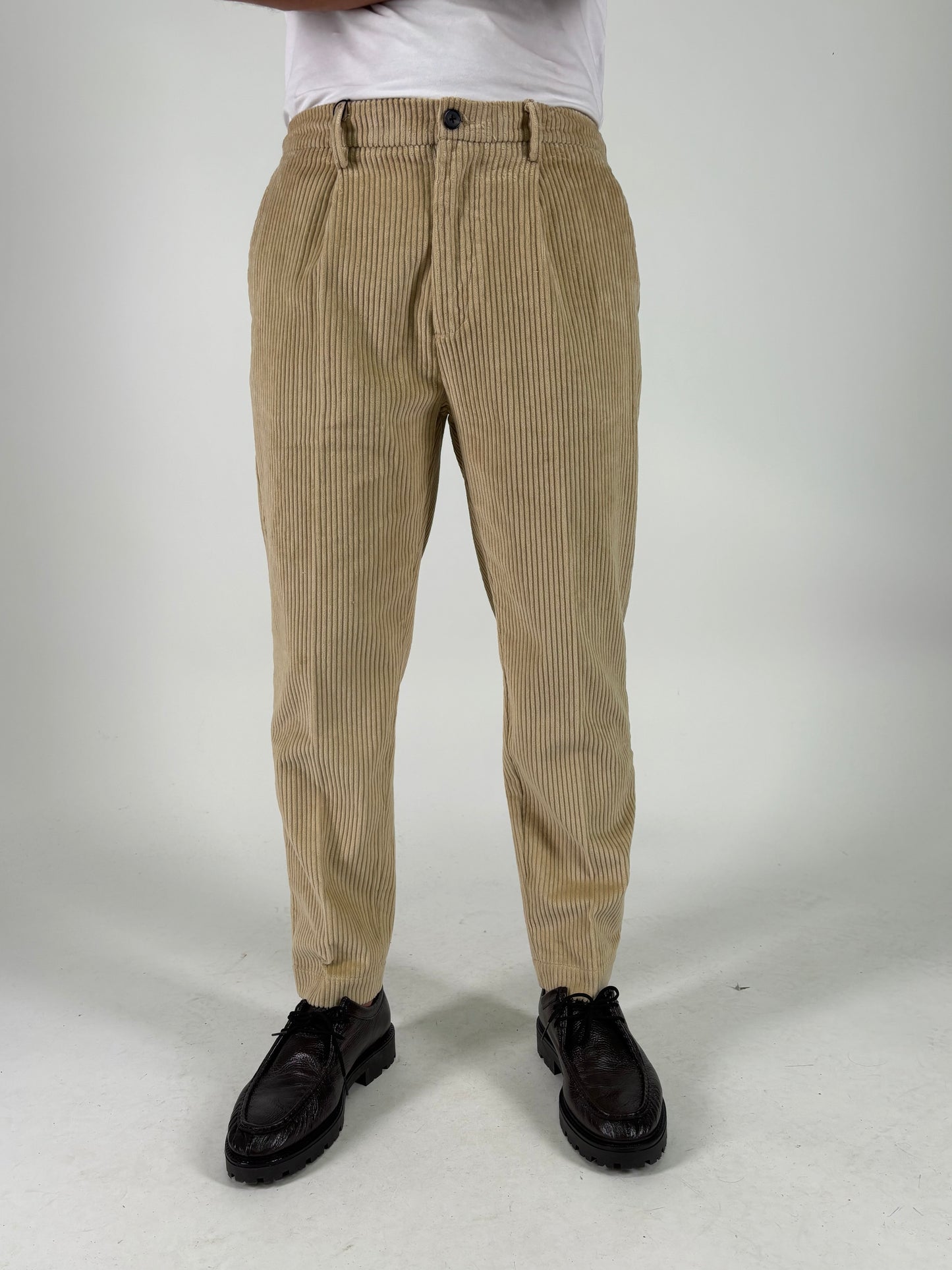 Markup Pantalone in velluto con pences BEIGE