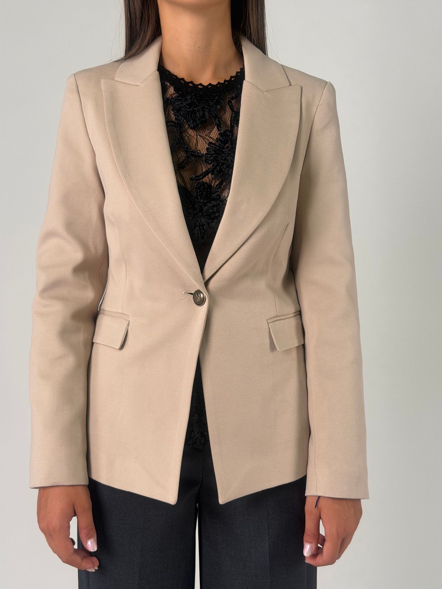 Blusa ml in pizzo ricamato in velluto