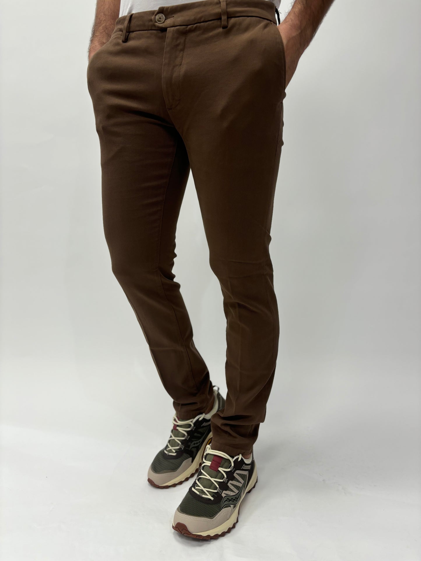 Teleria Zed Pantalone chino, caldo cotone CIOCCOLATO