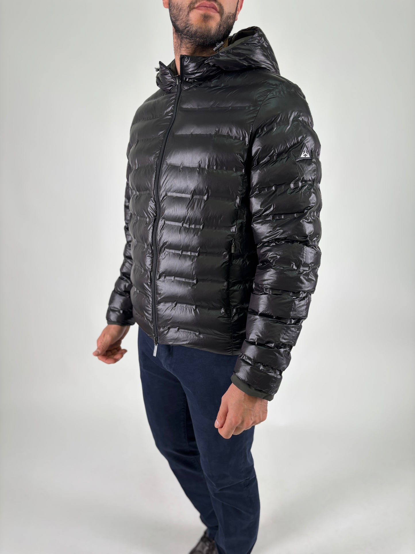 Heskimo Piumino corto reversibile con cappuccio MILITARE