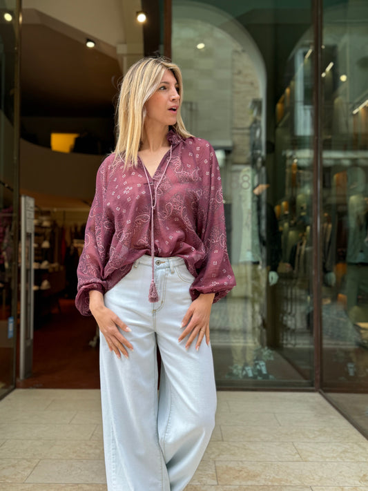 DIXIE camicia bandana BORDEAUX