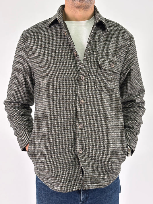 Philotinto Overshirt pied de poule VERDE/NERO/PANNA/COCCIO