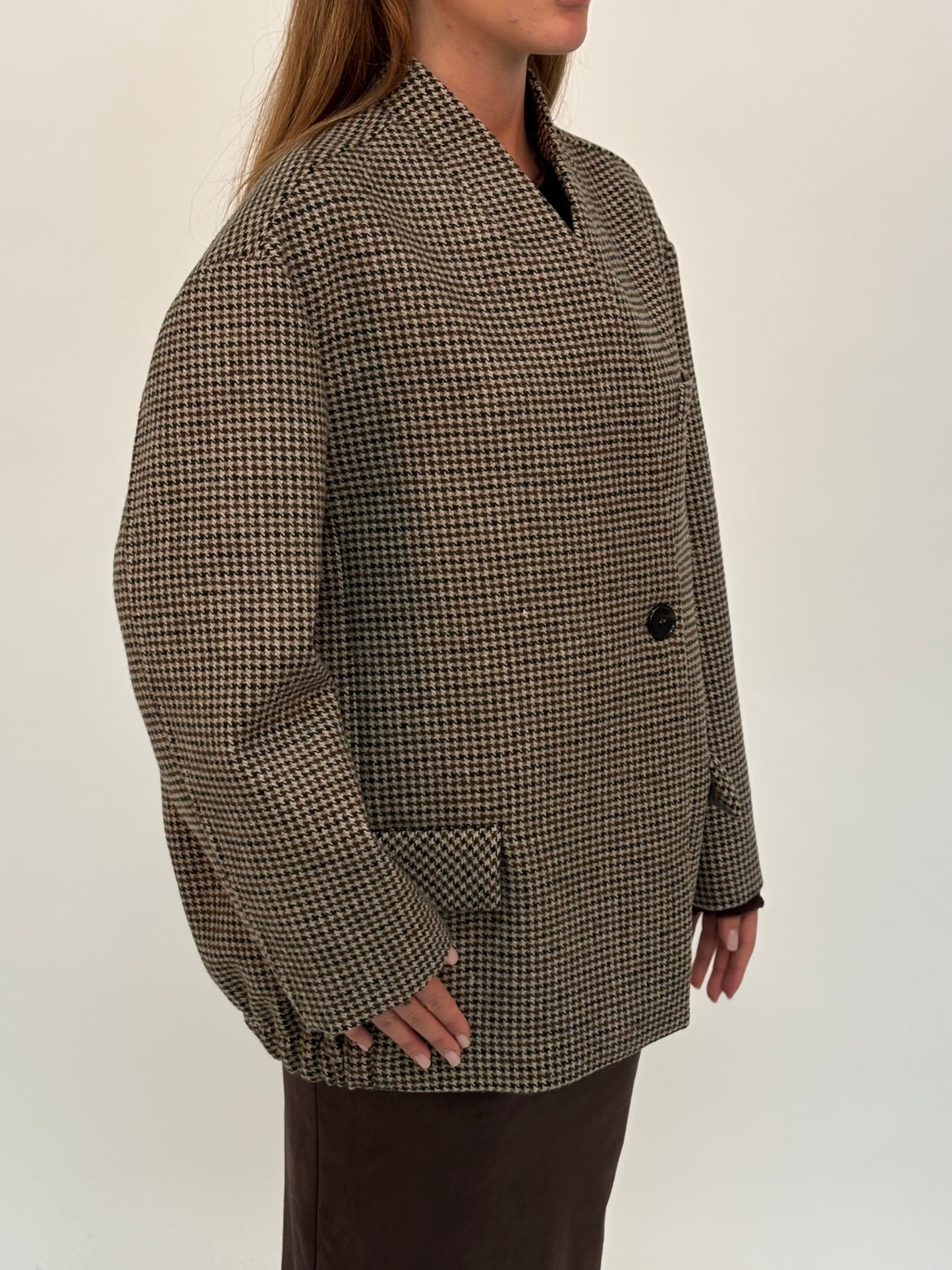 Dixie Giacca corta pied de poule NERO/MARRONE/BEIGE