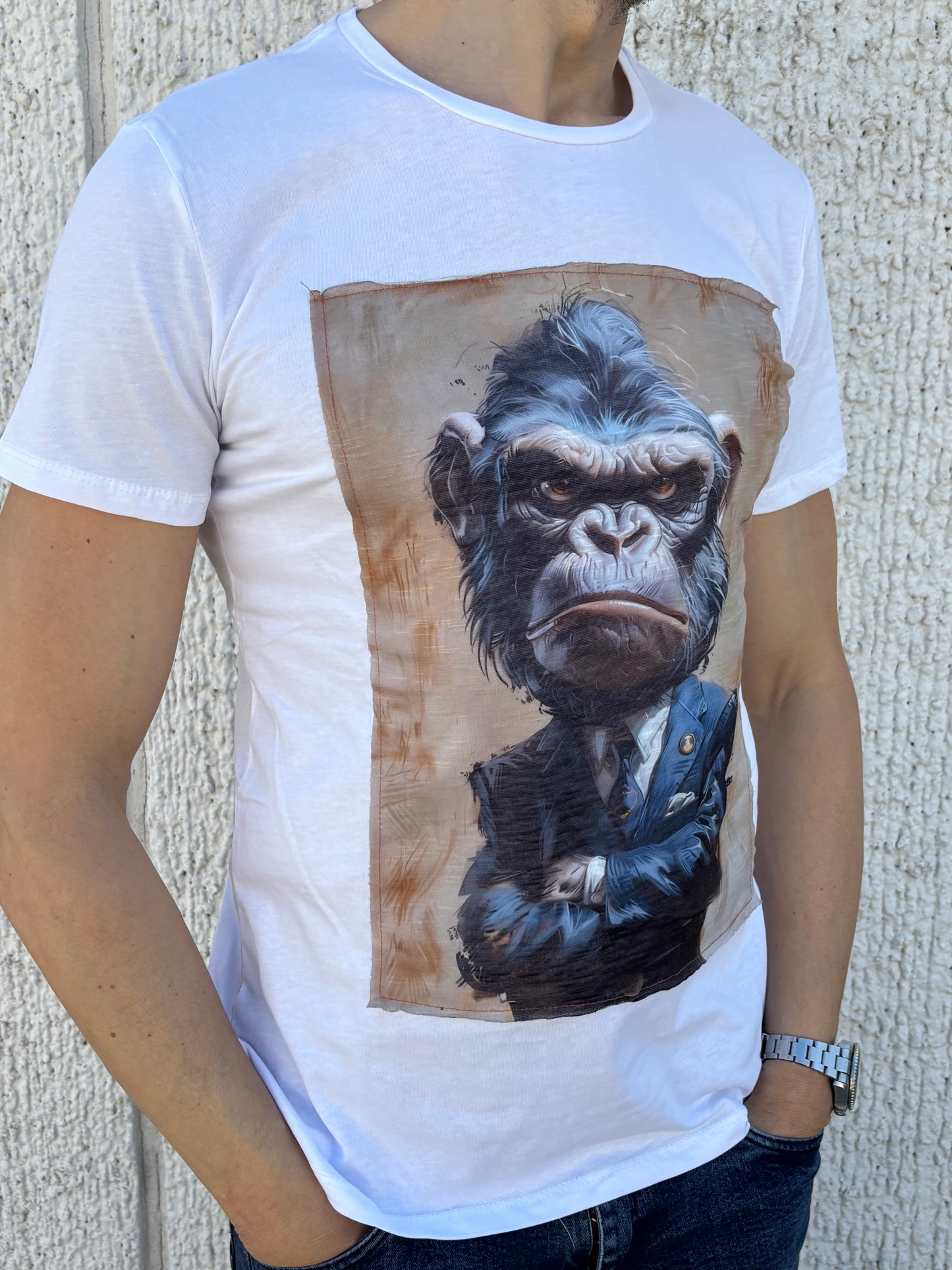 Trepuntonove t-shirt mm gorilla doppiopetto