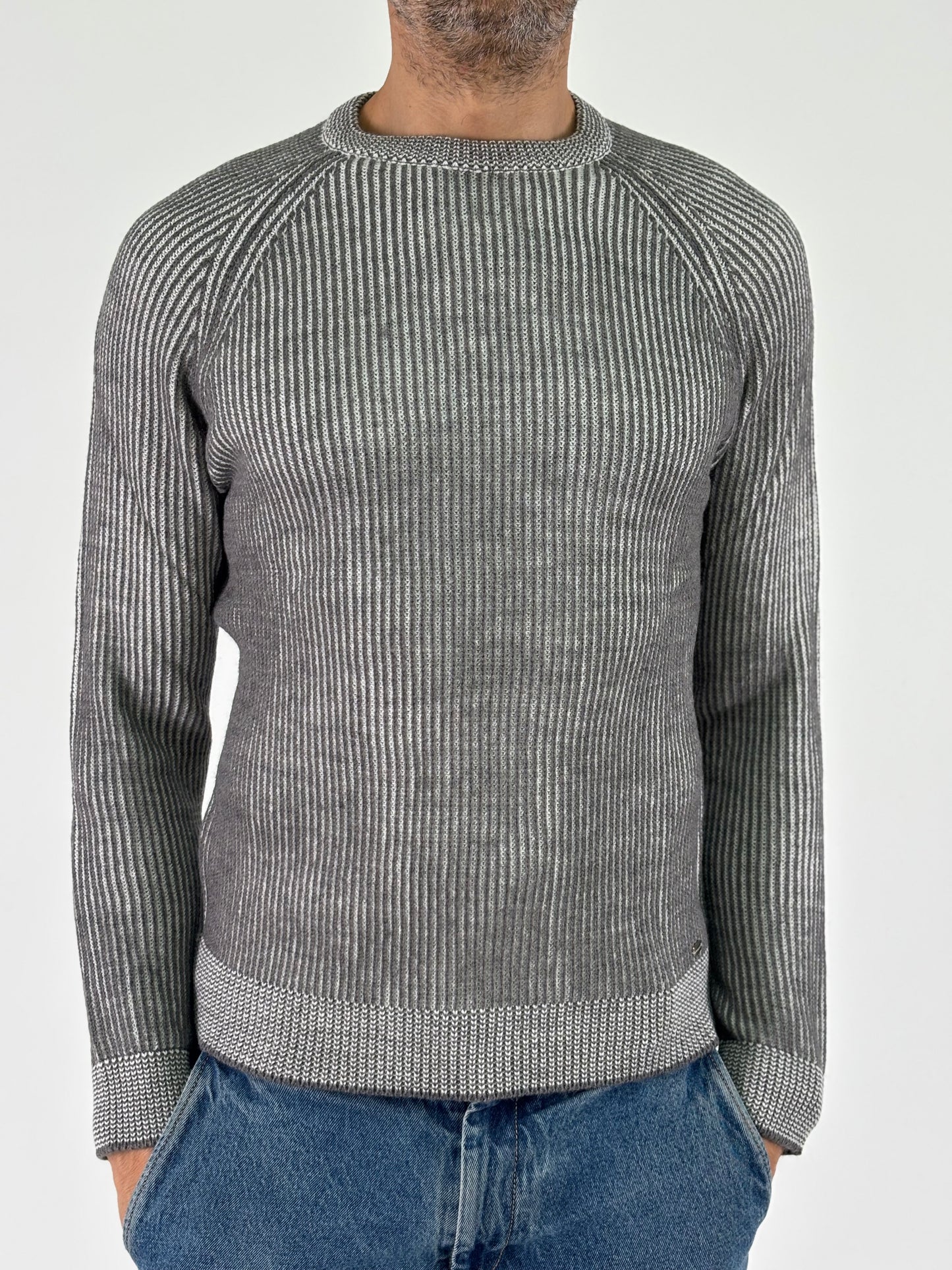 Markup Maglia ml girocollo m. inglese PANNA/GRIGIO