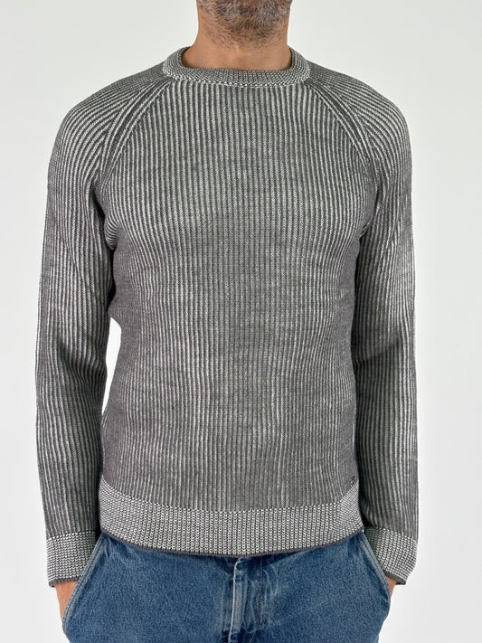 Markup Maglia ml girocollo m. inglese PANNA/GRIGIO