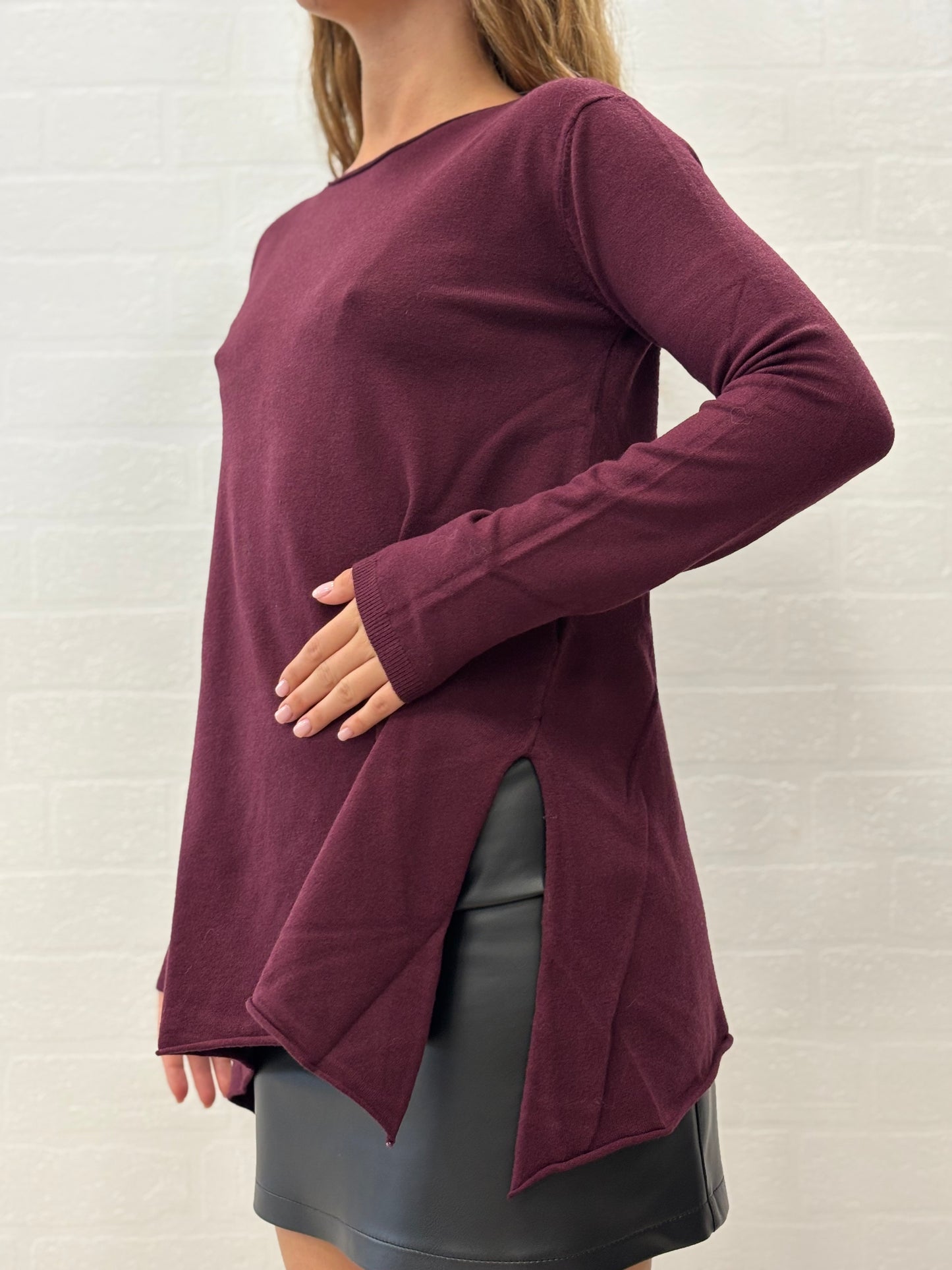 Griffai Maglia ml con punte più lunghe BORDEAUX