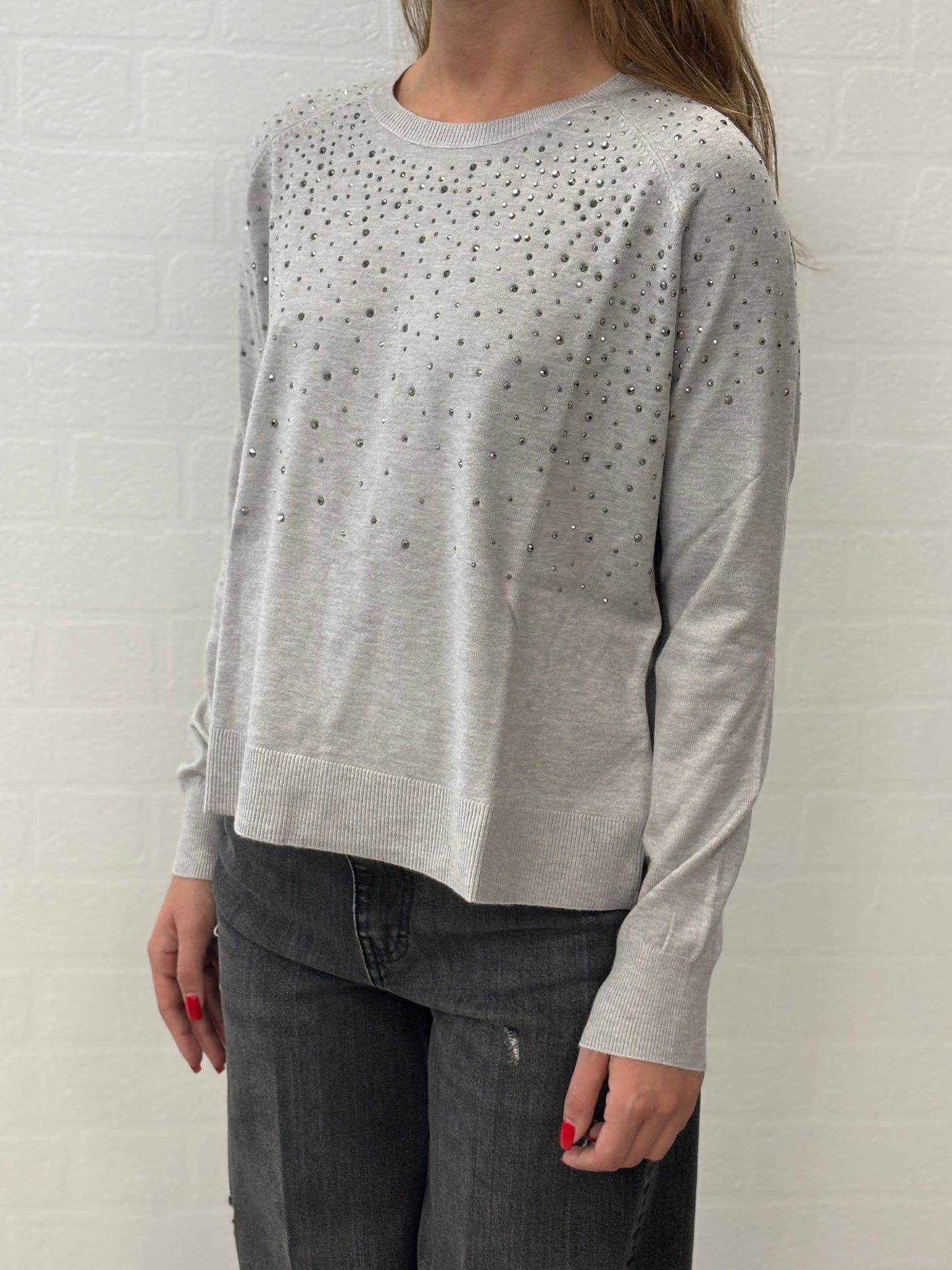 Griffai Maglia girocollo con punti luce PERLA