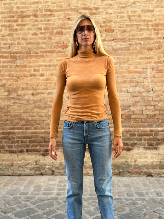 Patrizia Pepe Maglia 100% lana CARAMELLO