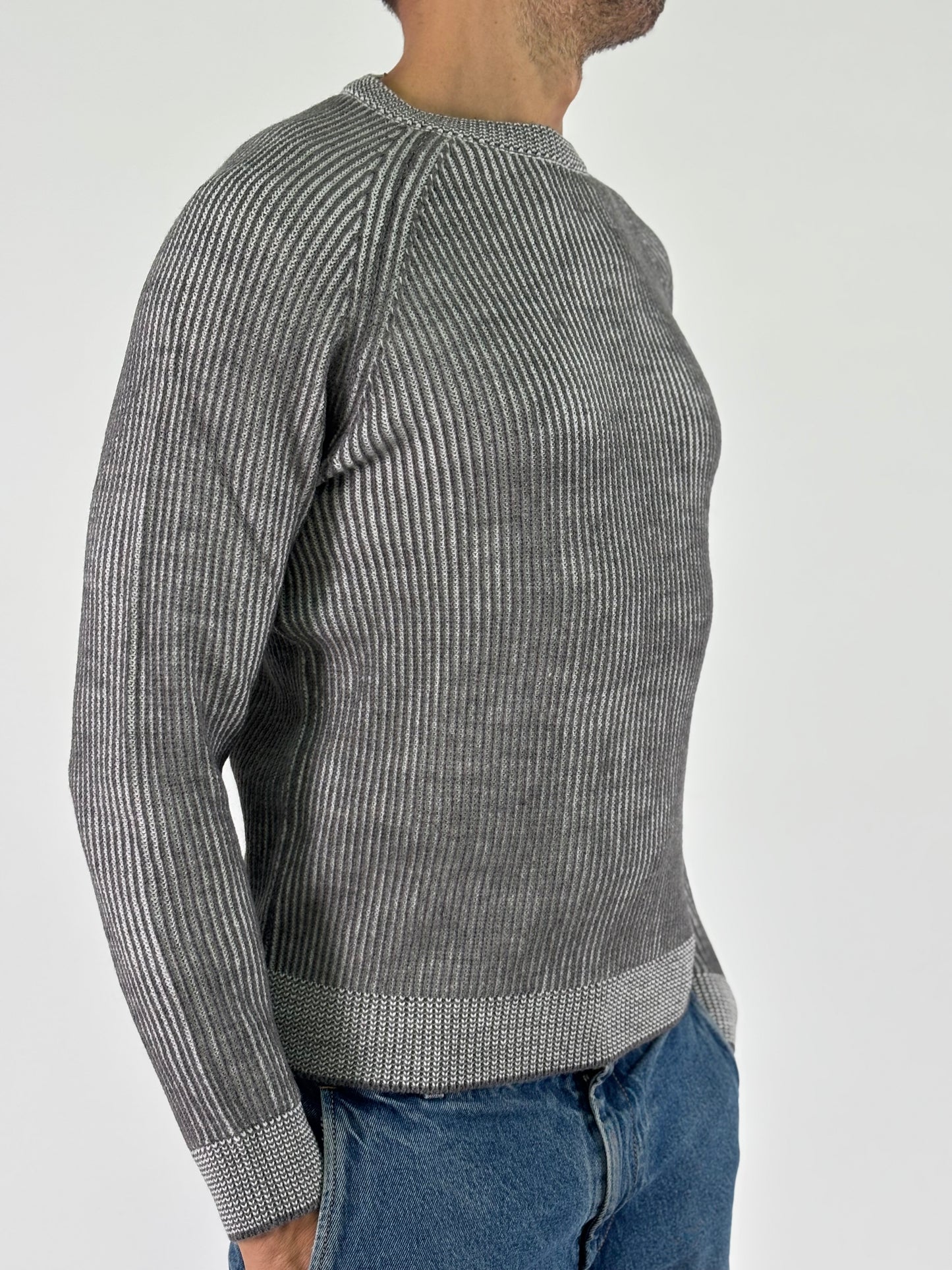 Markup Maglia ml girocollo m. inglese PANNA/GRIGIO
