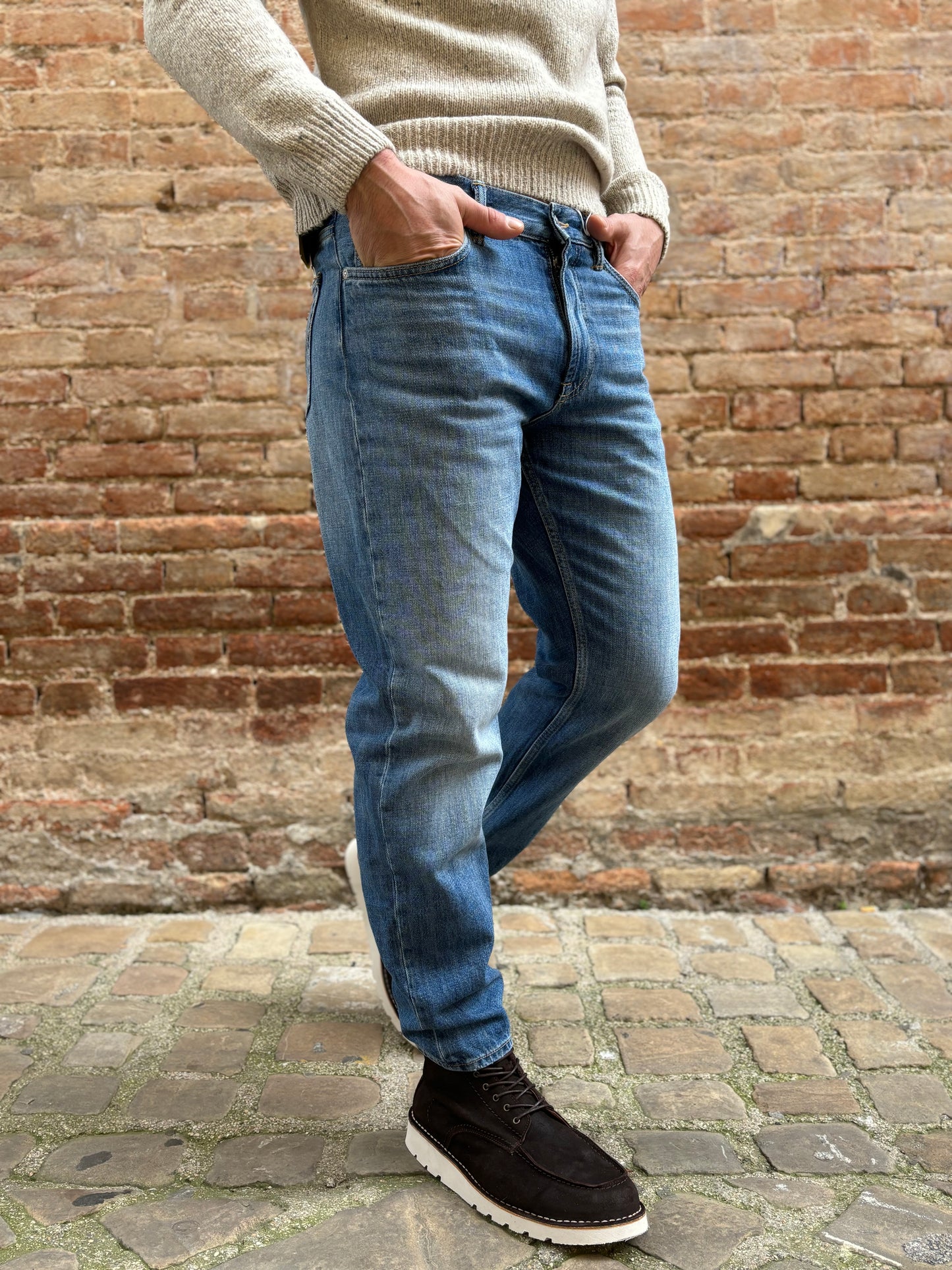 Roy Roger's Jeans carrot Dapper Re-Search lav. medio chiaro