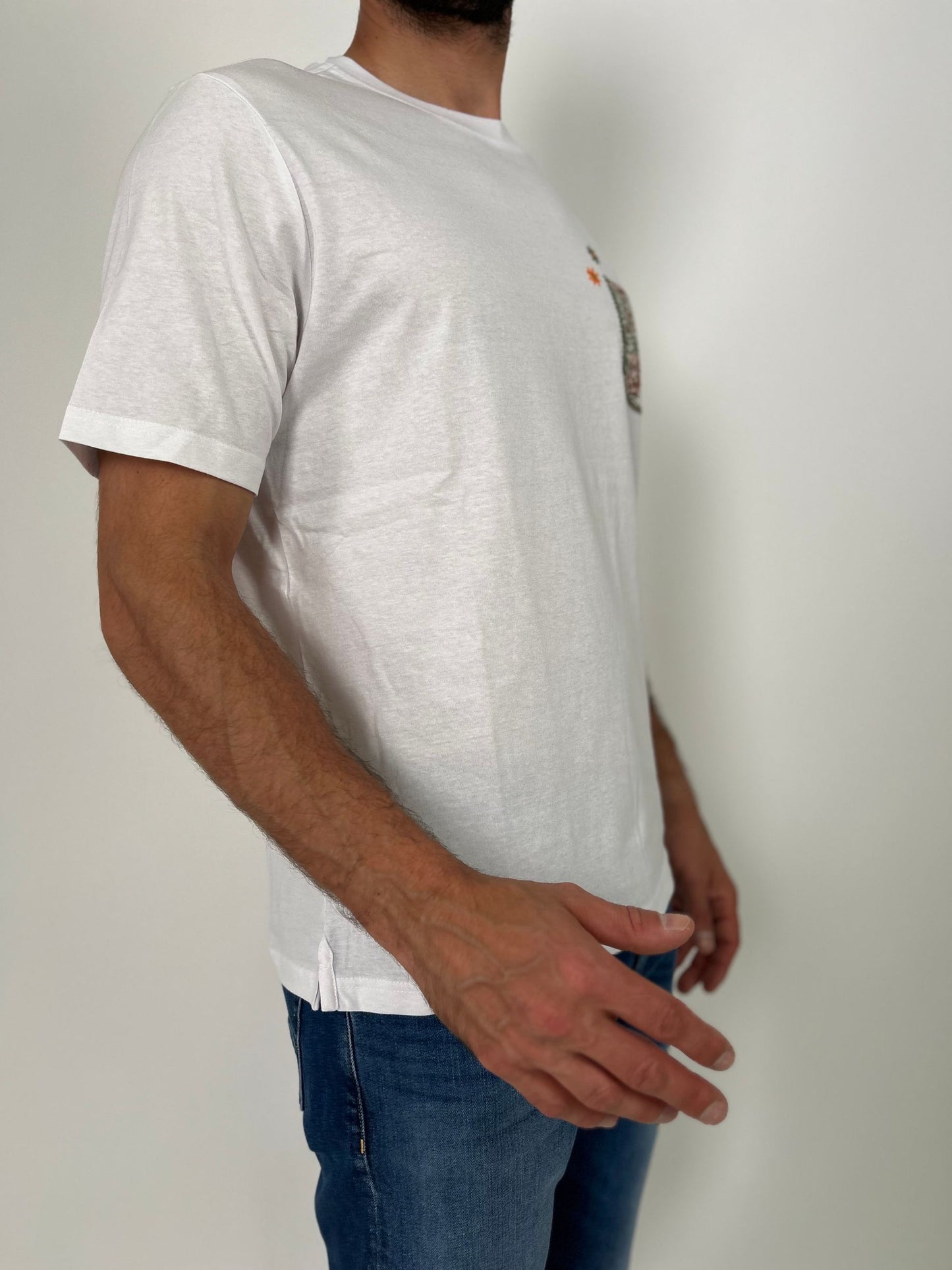 T-shirt mm con taschino fantasia