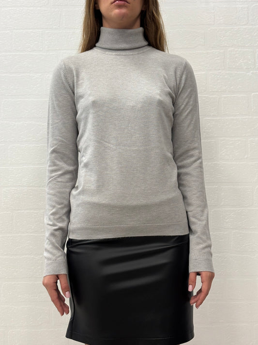 Griffai Maglia dolcevita ml in viscosa PERLA