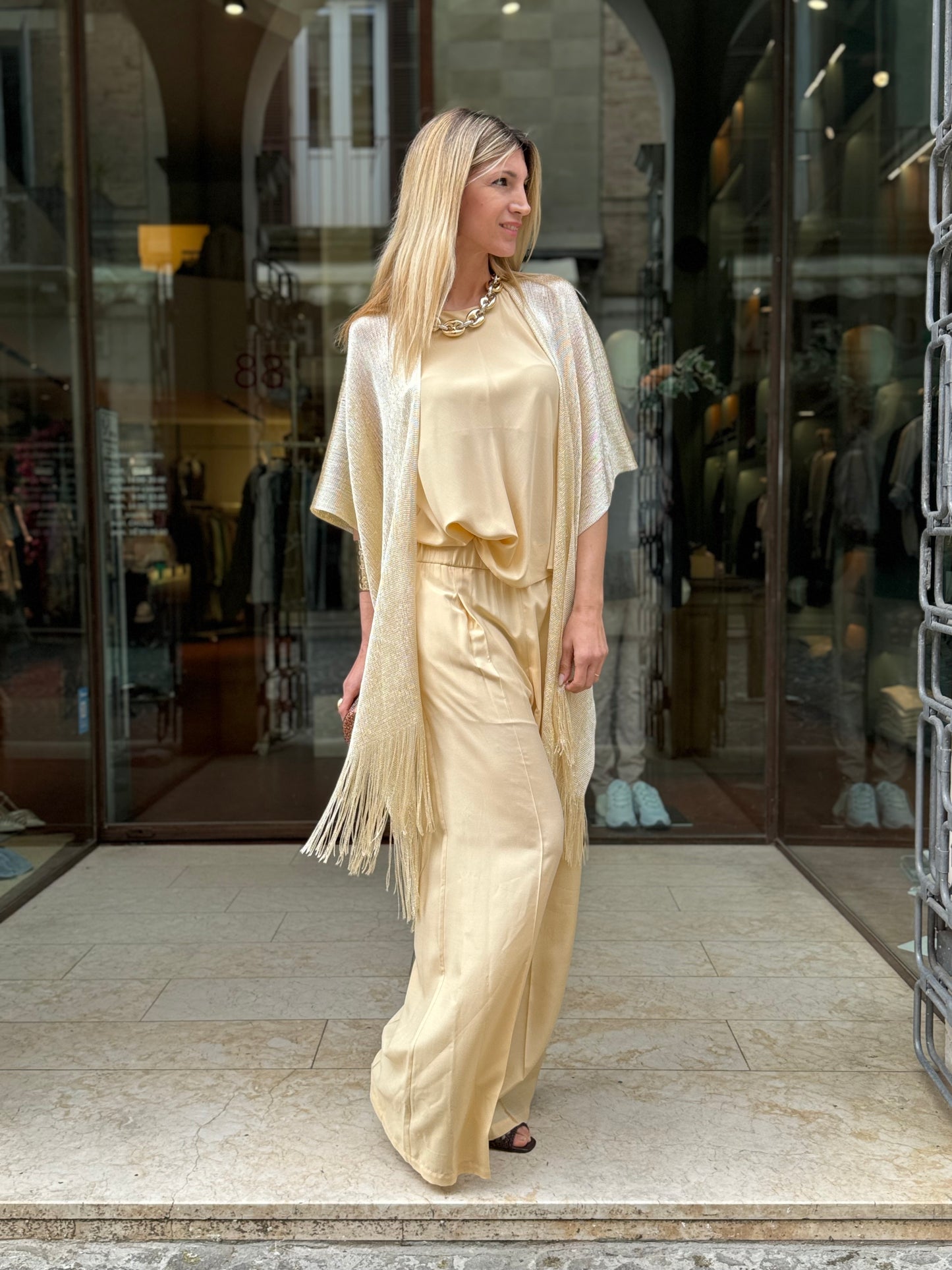 PATRIZIA PEPE pantalone viscosa BEIGE