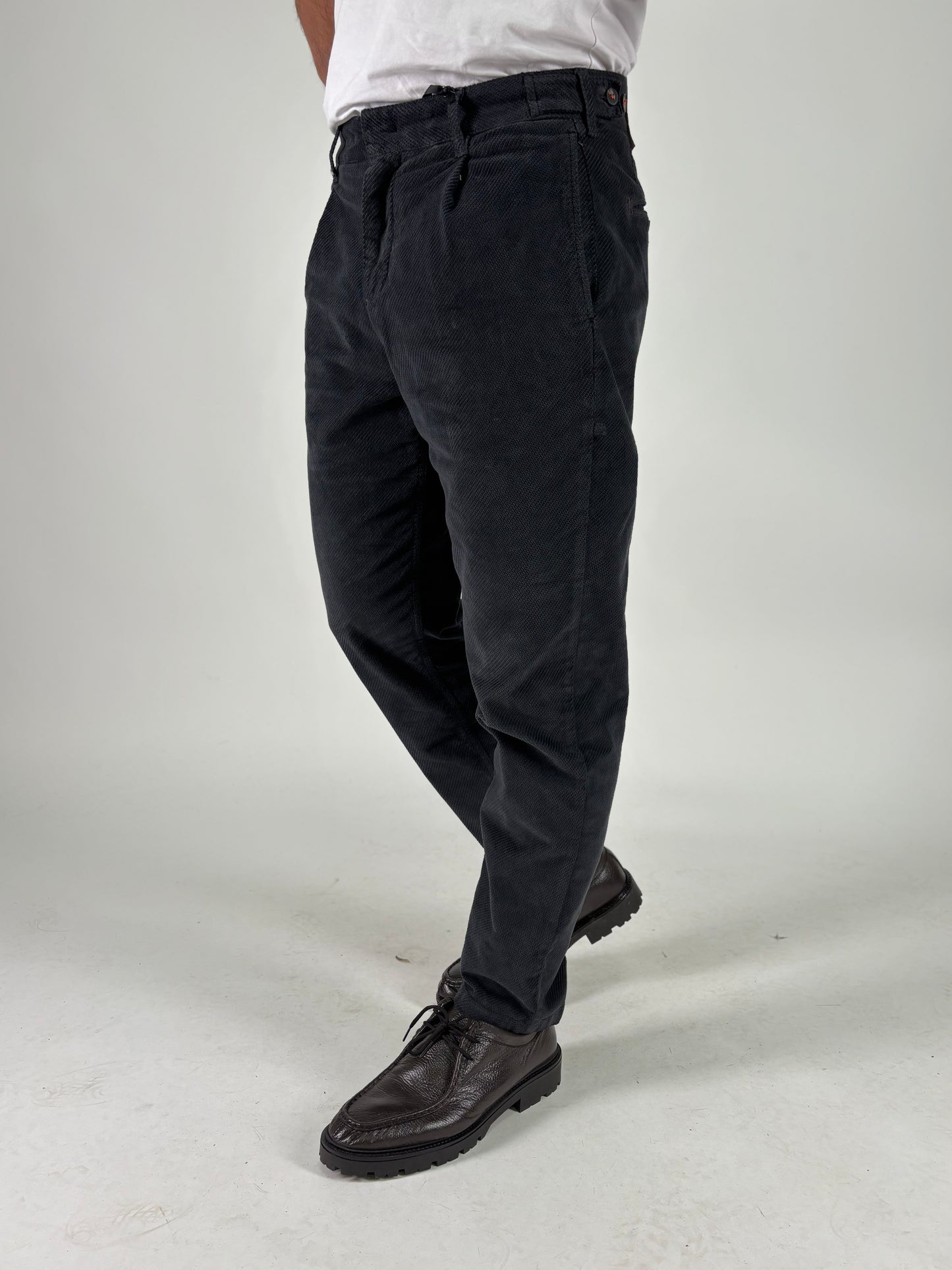 Berna Pantalone in velluto diagonalino ANTRACITE