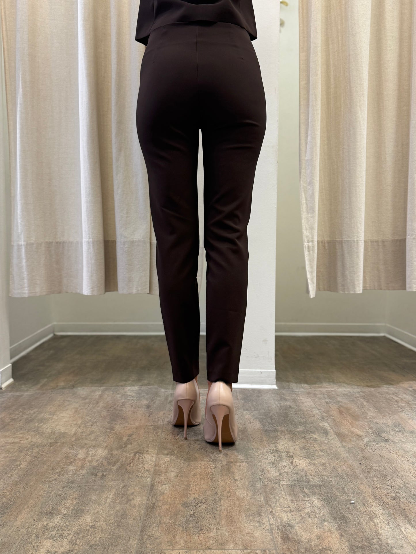 Relish Pantalone capri stretto MARRONE