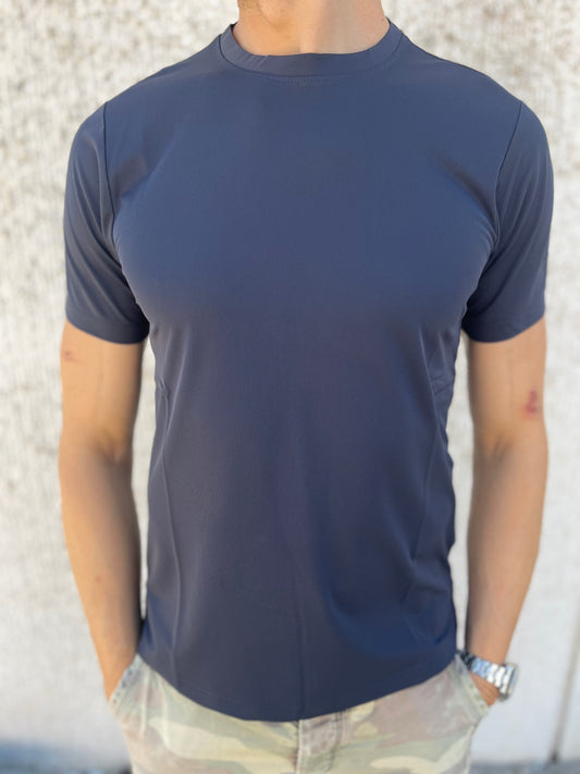 loft88 maglia manica corta in tessuto tecnico piquet BLU