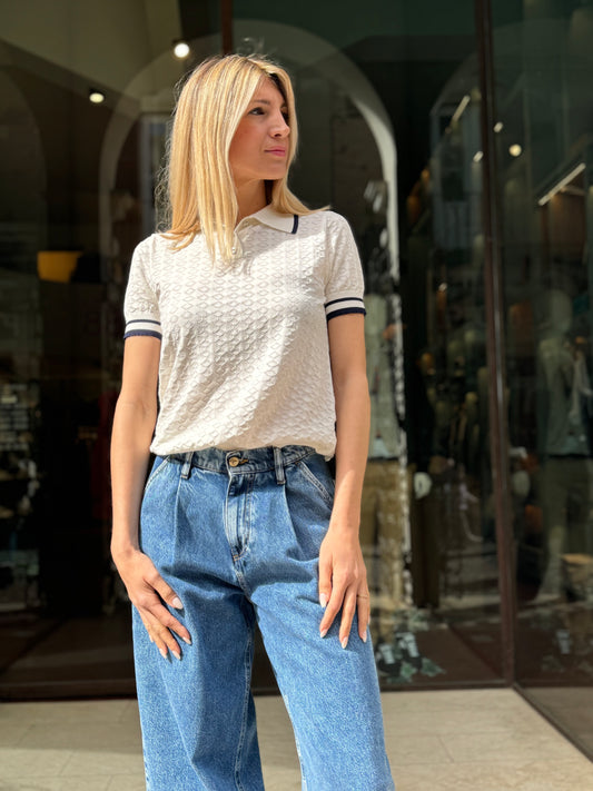 DIXIE polo cotone PANNA