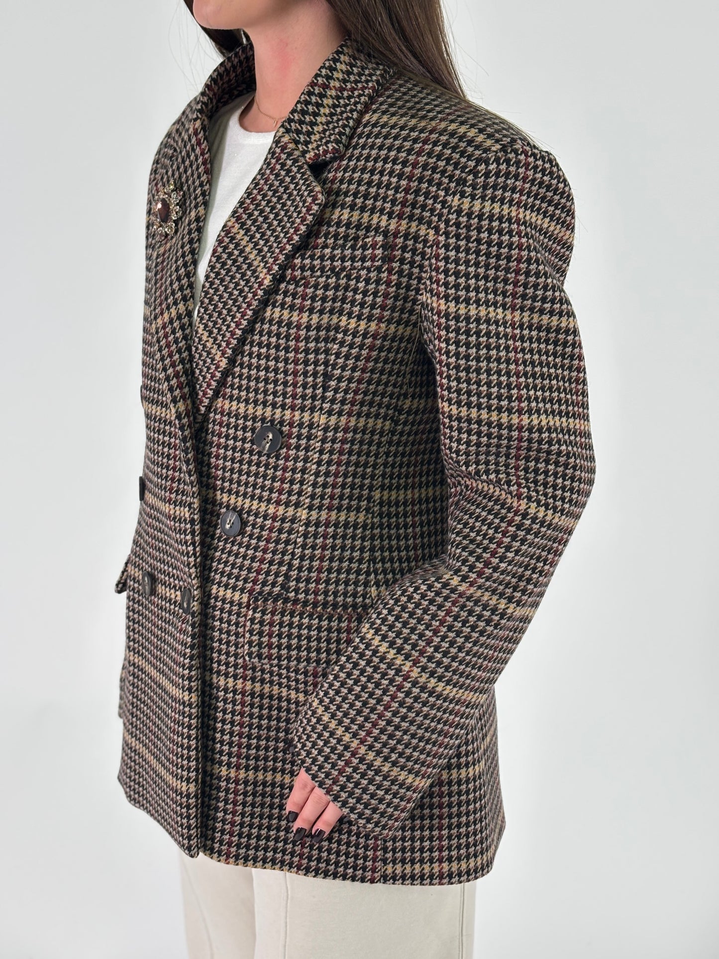 Tensione In Giacca doppiopetto pied de poule MULTICOLOR