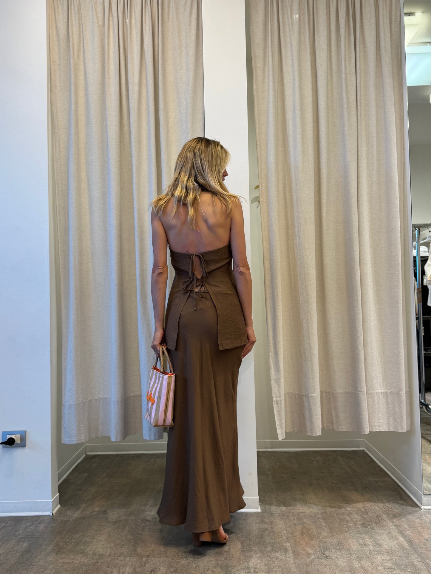 Susy mix completo gilet+gonna MARRONE