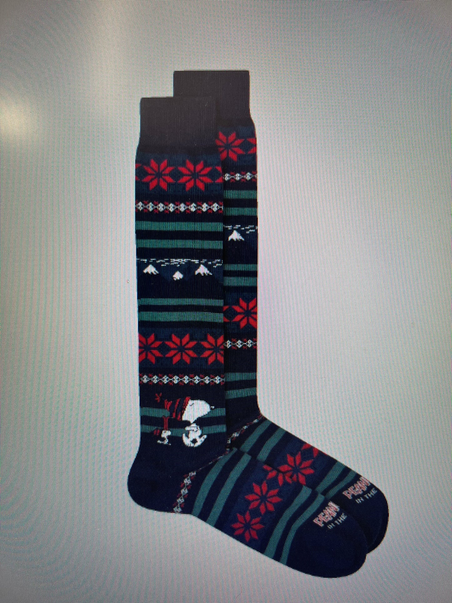 In The Box Calzini Snoopy Christmas righe BLU
