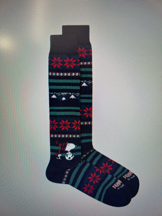 In The Box Calzini Snoopy Christmas righe BLU