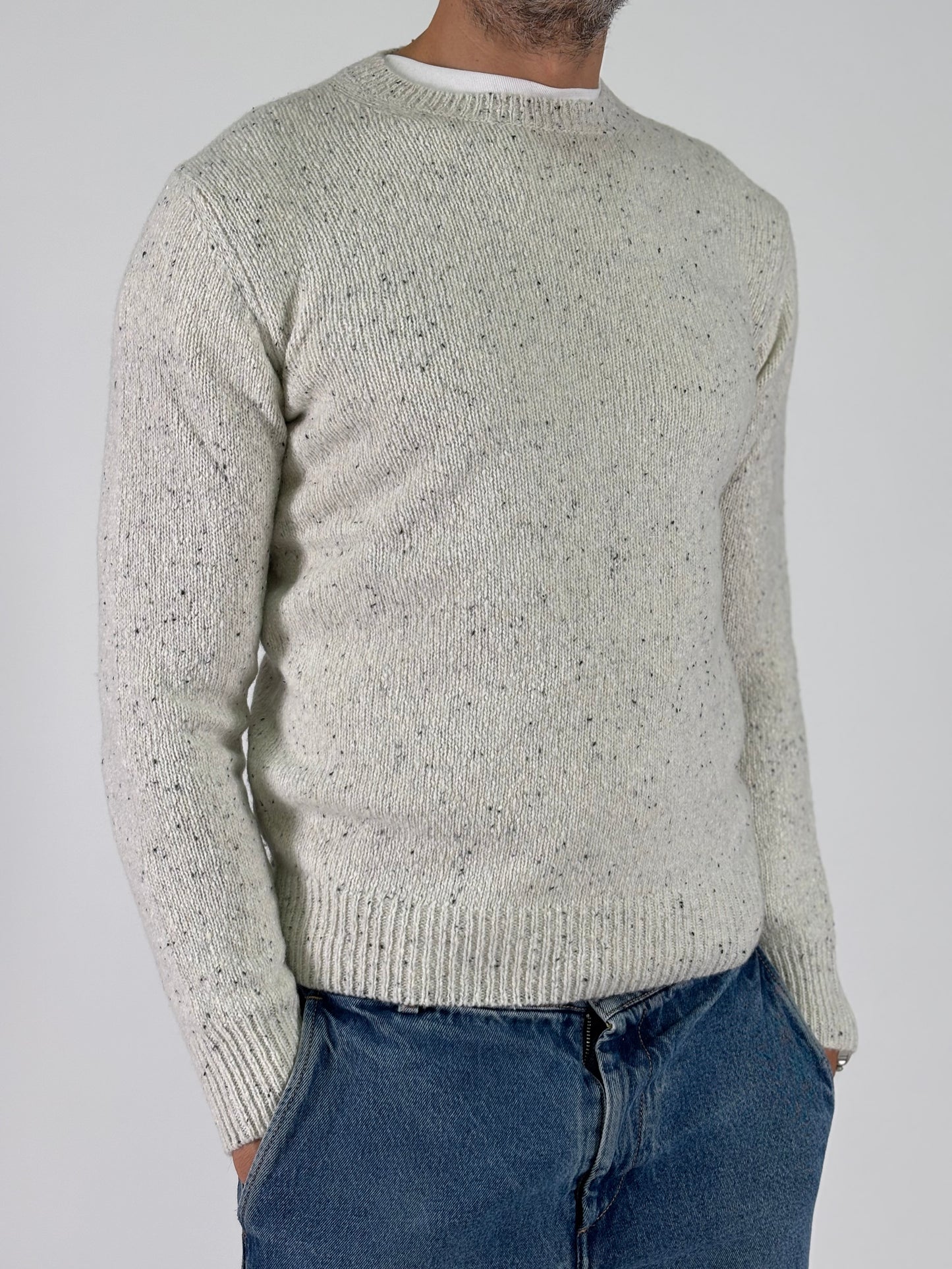 Retois Maglia girocollo puntini neri PANNA