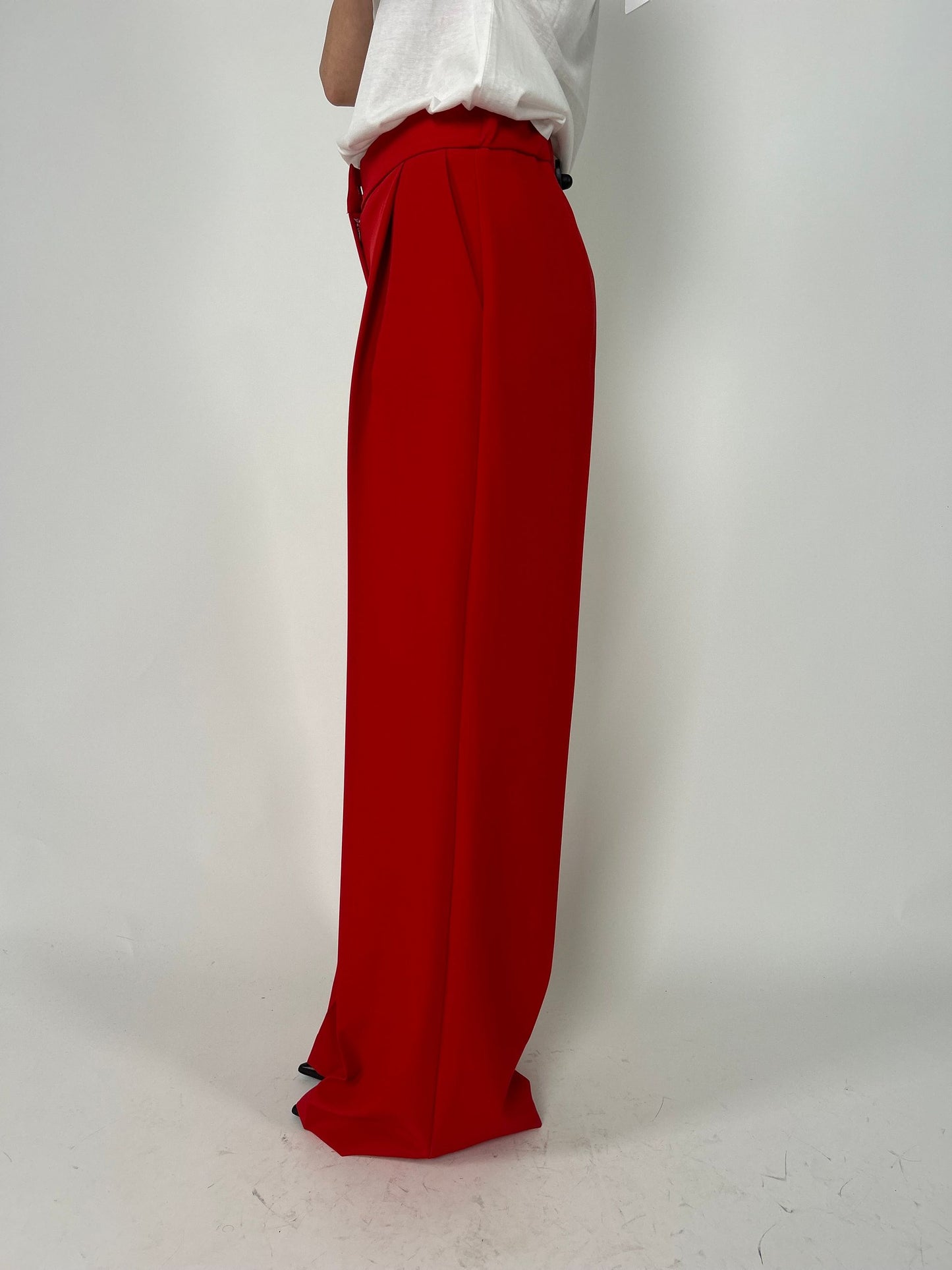 Pantalone palazzo con pences