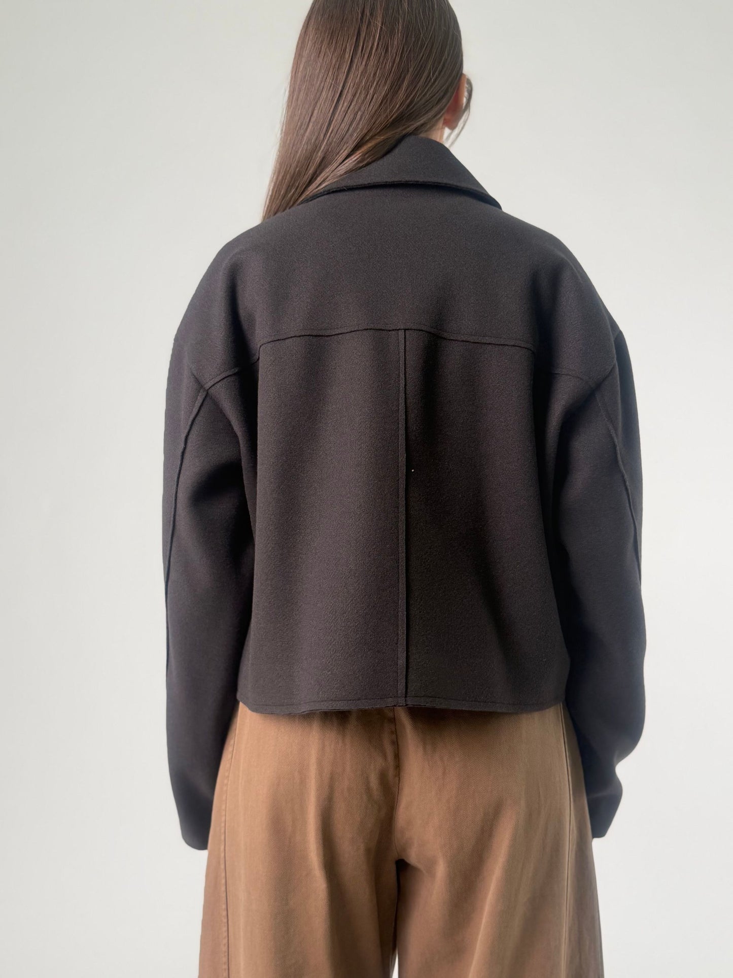Giubbino cropped con tasconi