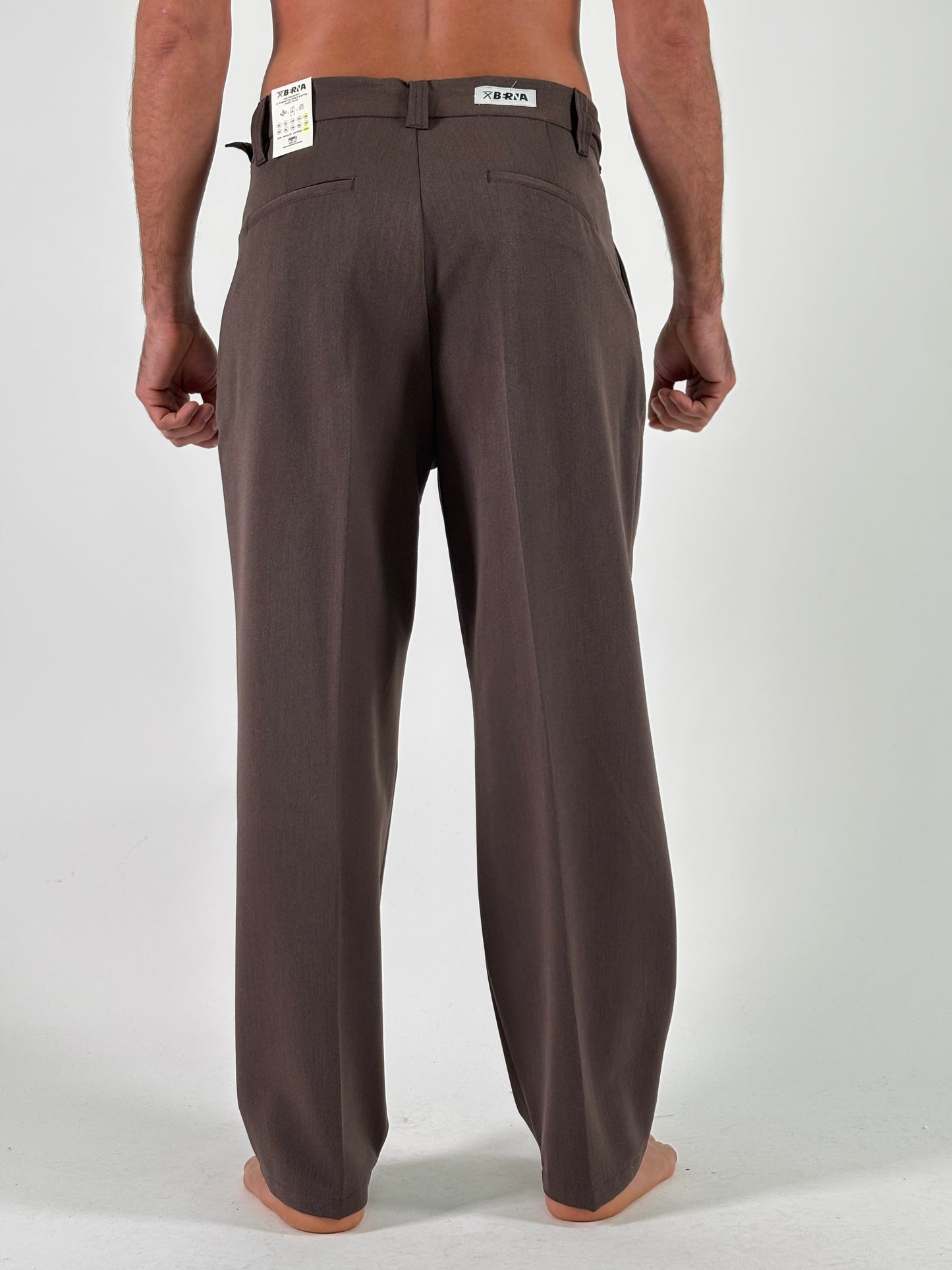 Berna Pantalone japan con cinturini regolabili MARRONE