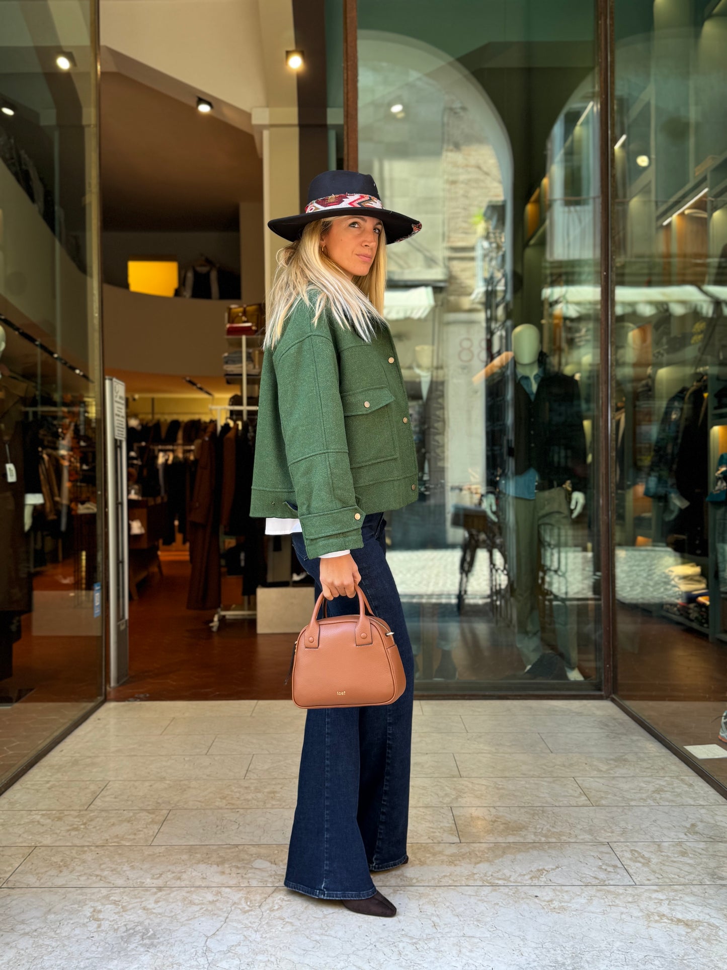 Mercì Giubbino interno trapuntato e colletto VERDE