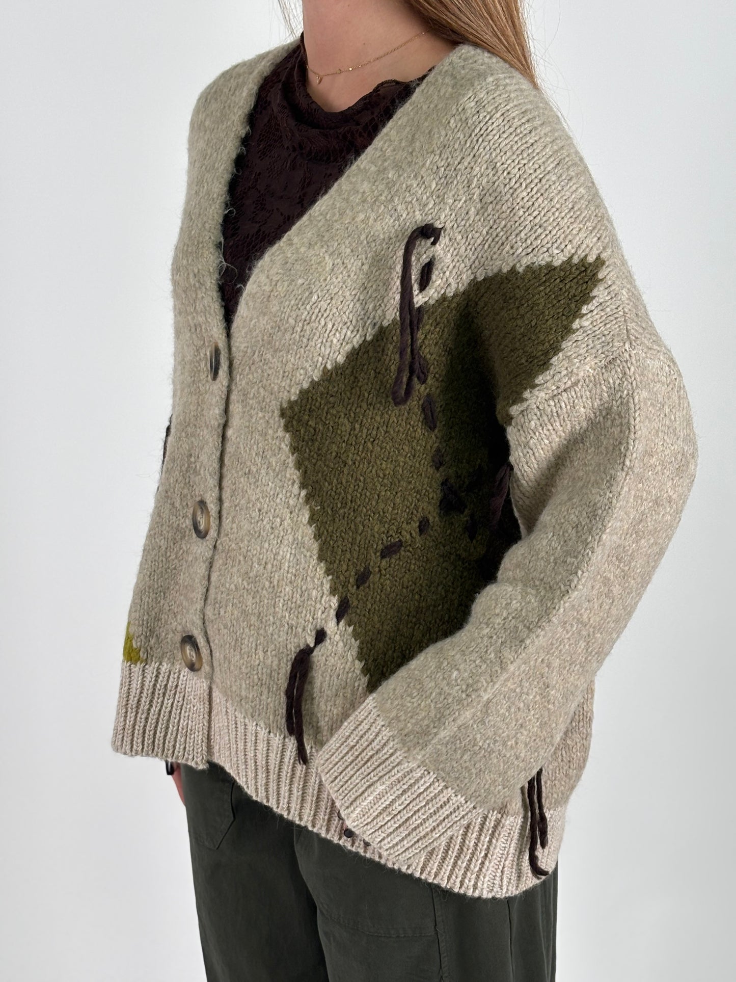 Eco Maglia jacquard girocollo MULTICOLOR