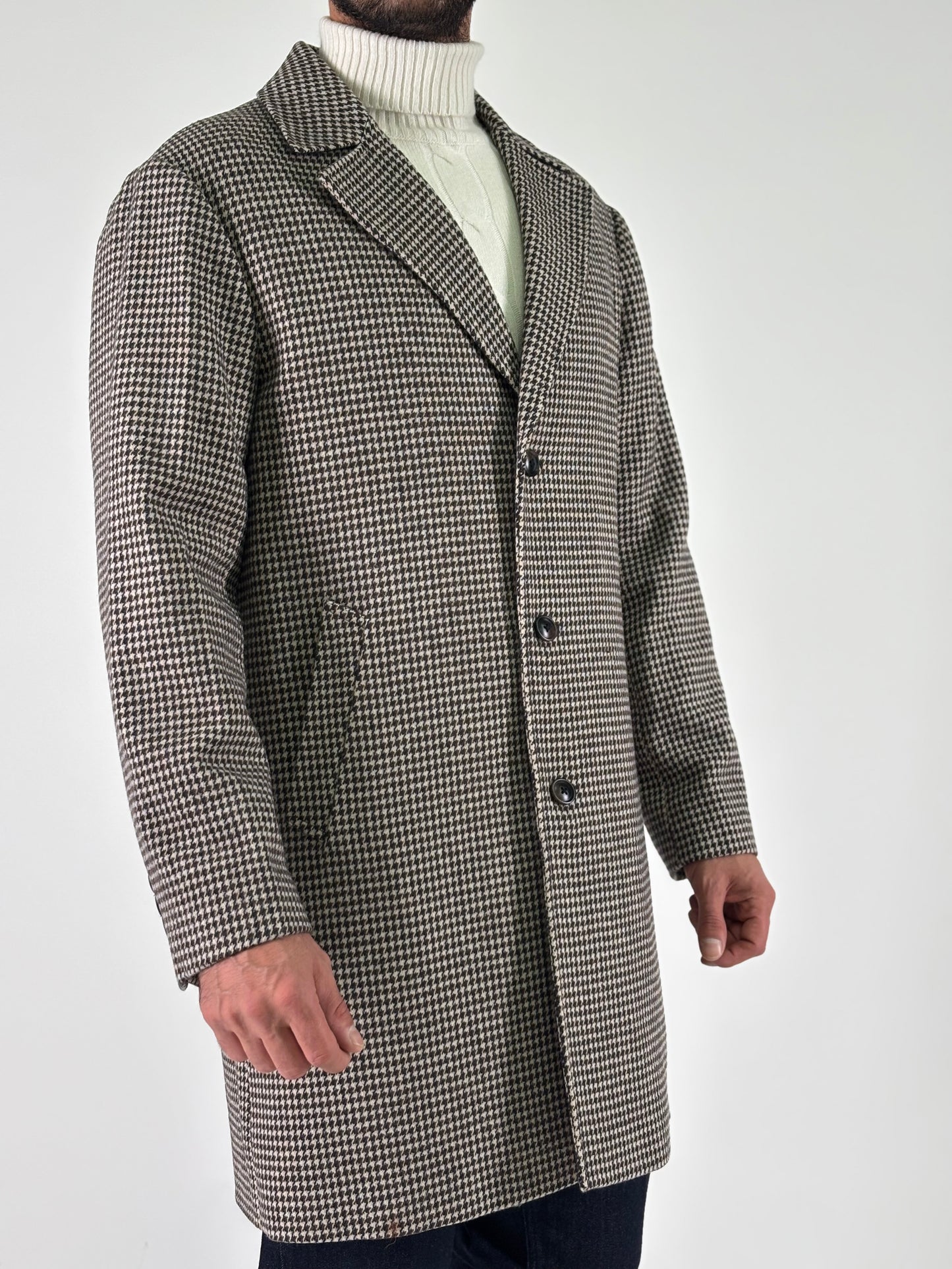 Seinse Cappotto pied de poule NERO/BEIGE/MARRONE