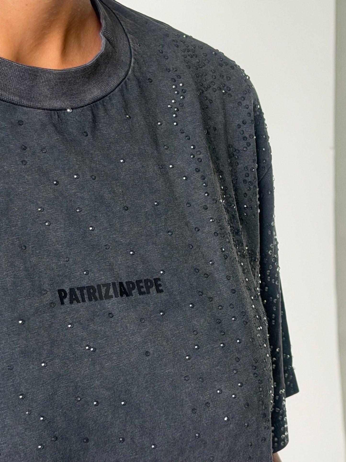 T-shirt mm girocollo con punti luce